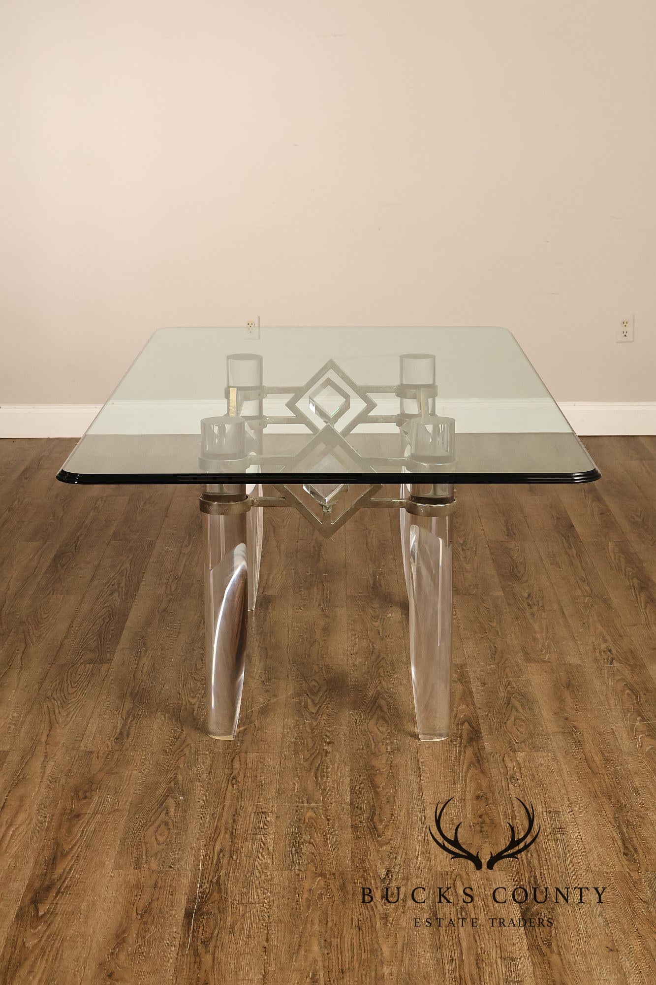 Pietro Costantini For Ello Glass Top Dining Table With Sculptural Base