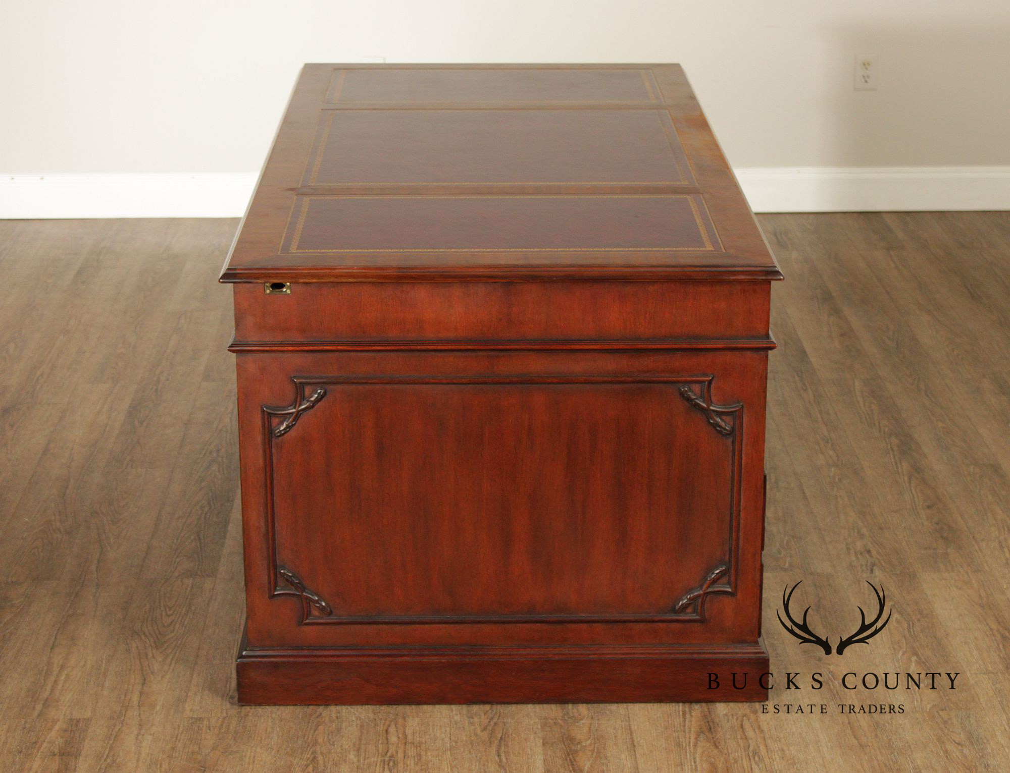 Henkel Moore Henkel Harris Mahogany Leather Top Executive Desk