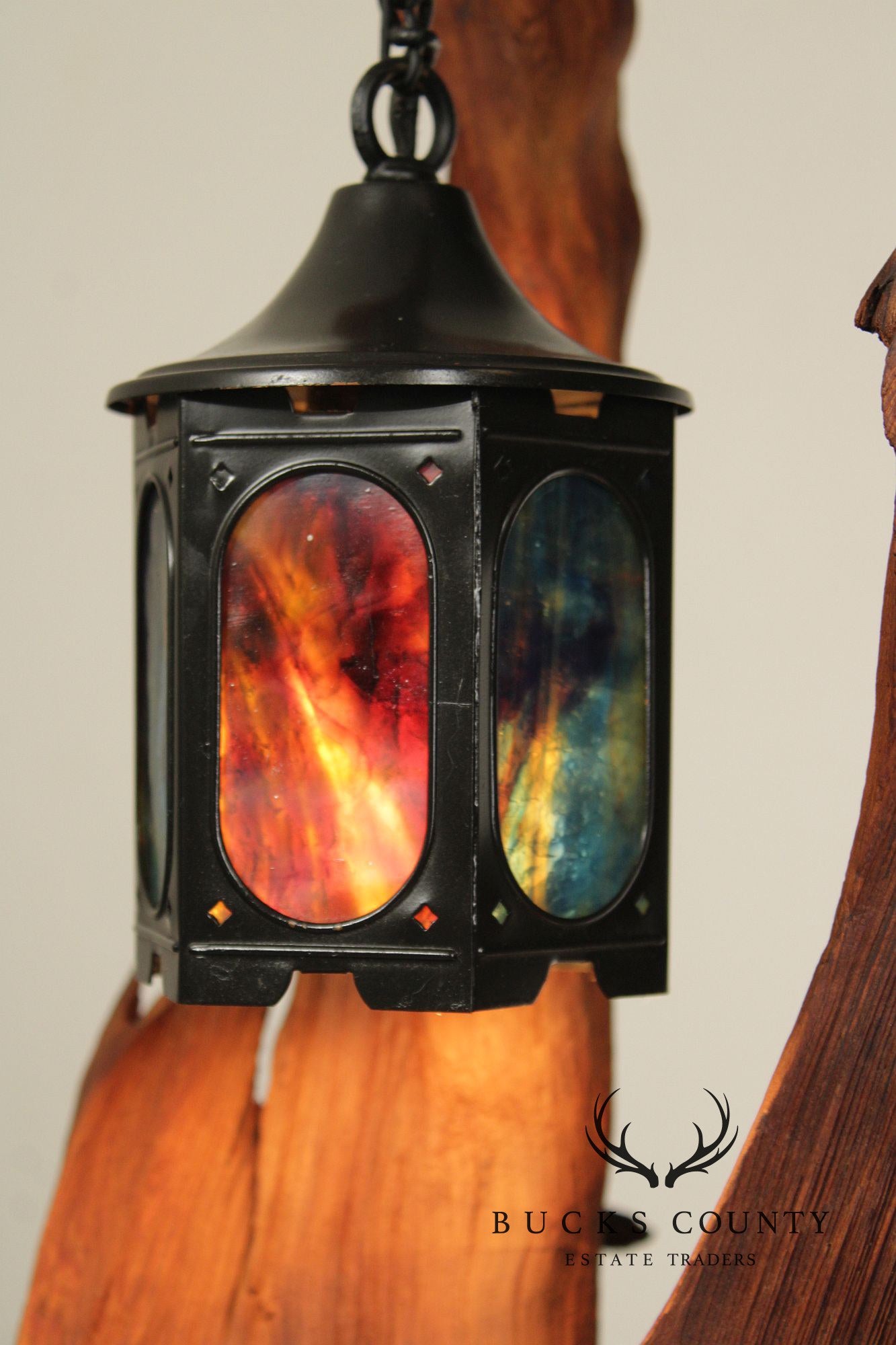 Mid Century Modern Tall Driftwood Table Lamp