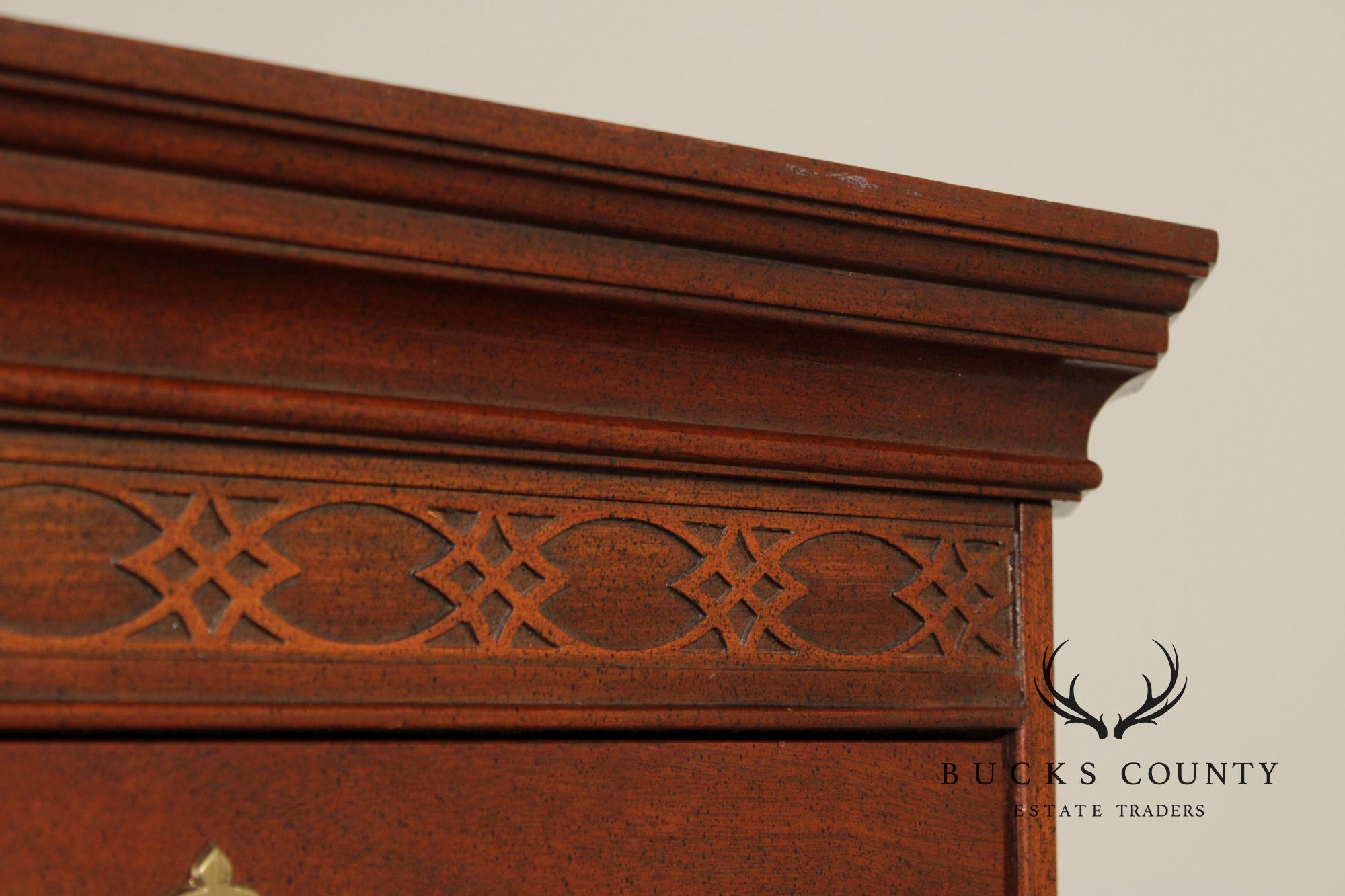 Baker Chippendale Style Mahogany Chest On Chest Highboy