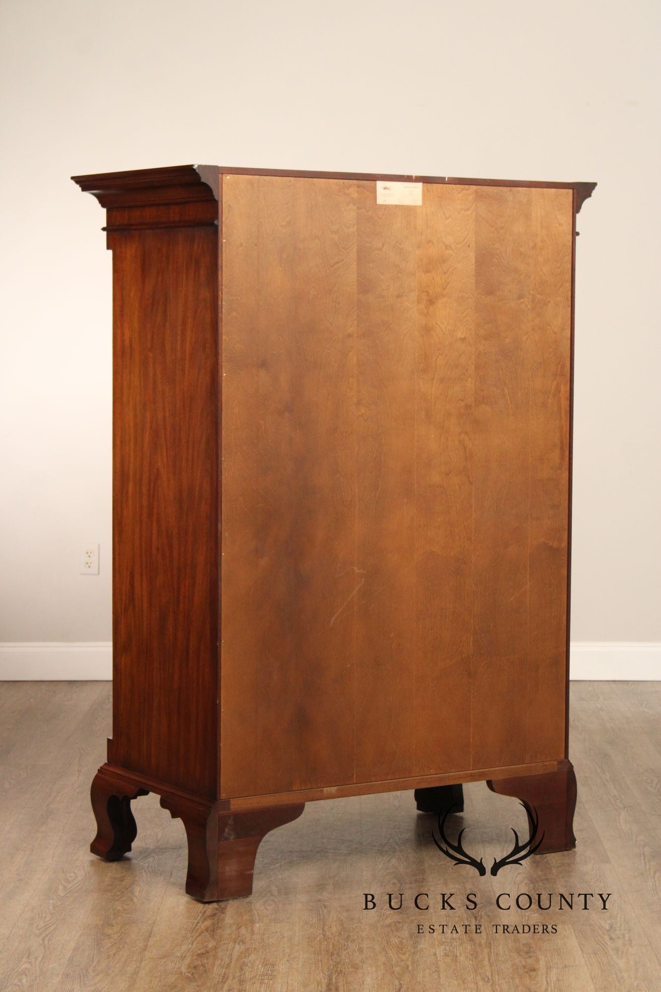 Henkel Harris Chippendale Style Mahogany New Market Tall Chest