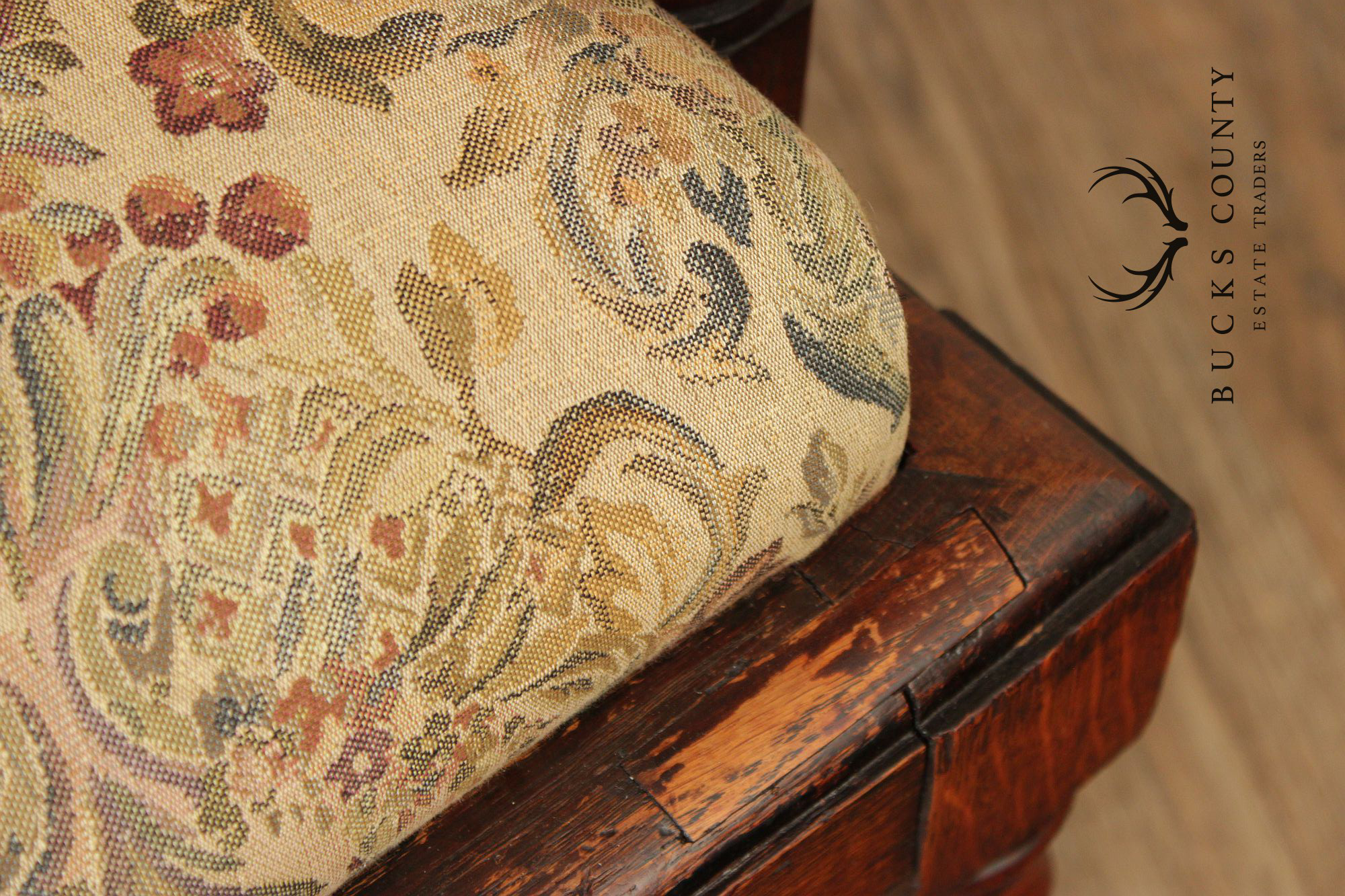 Antique Gothic Revival Barley Twist Carved Oak Throne Chair