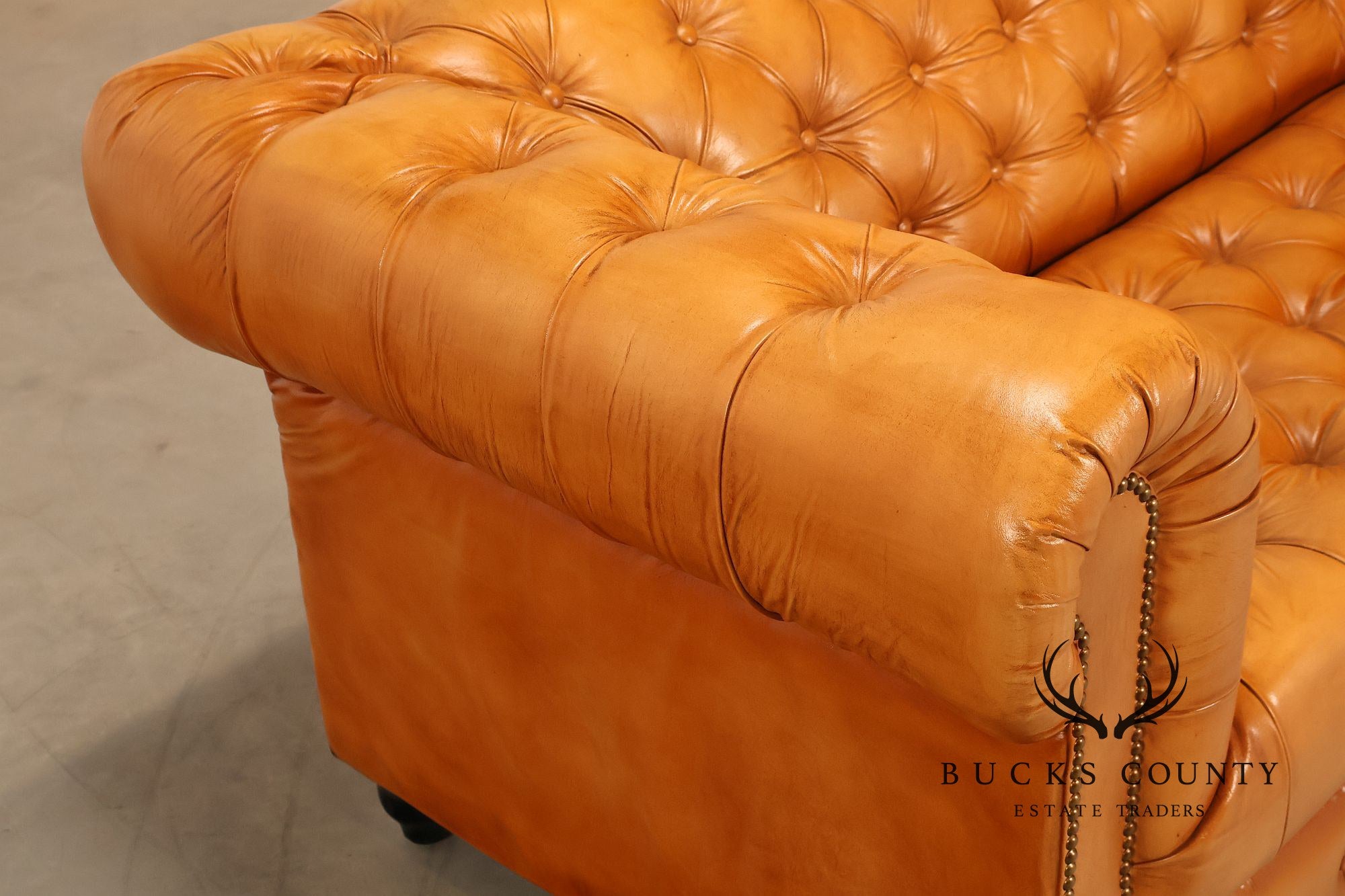 Tufted Leather Chesterfield Sofa