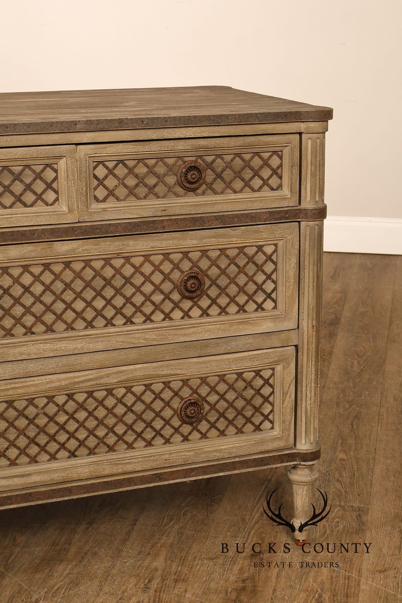 Restoration Hardware Treillage Collection Louis XVI Style Latticework Double Dresser