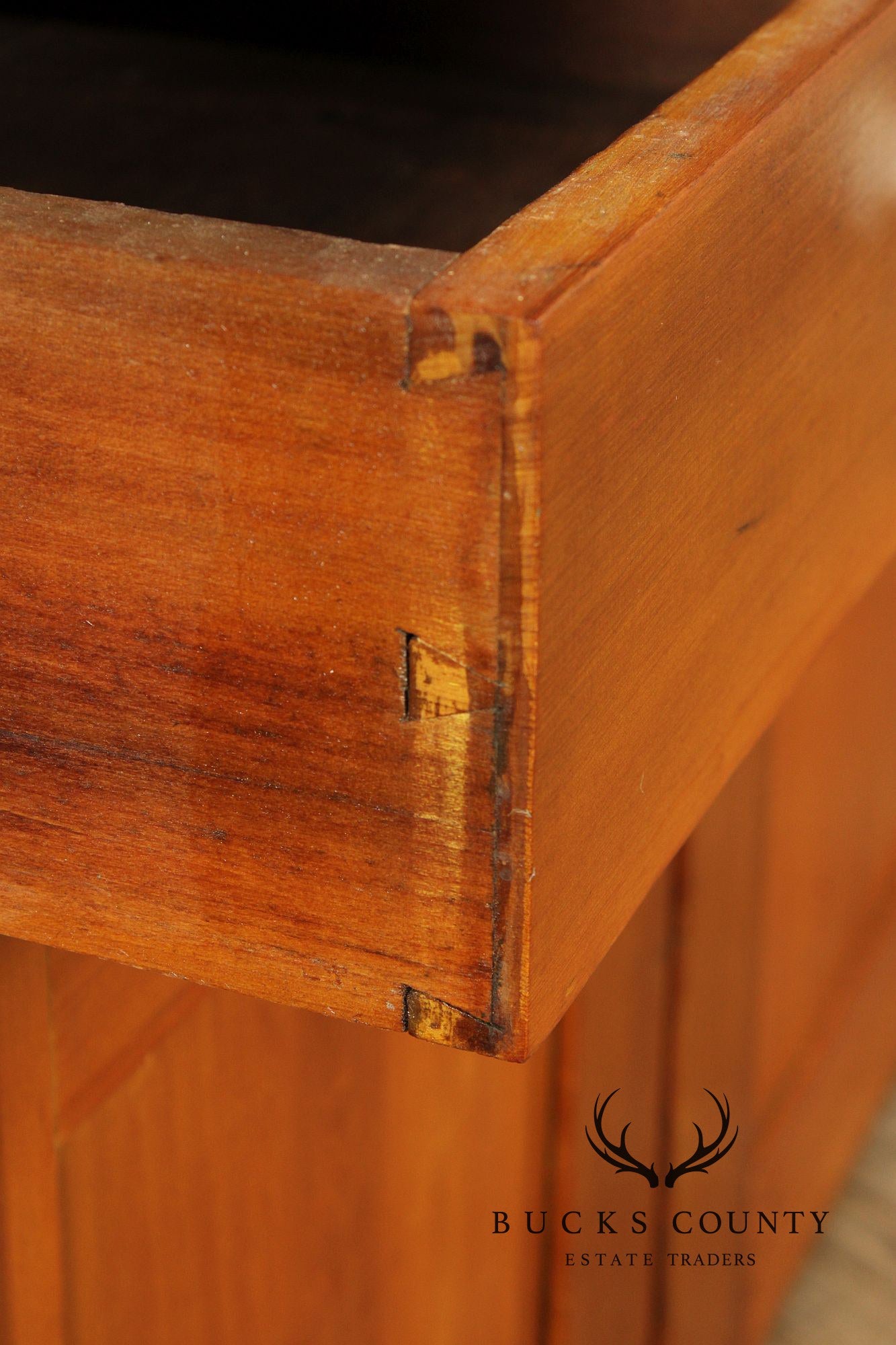Antique Farmhouse Softwood Stepback Cupboard