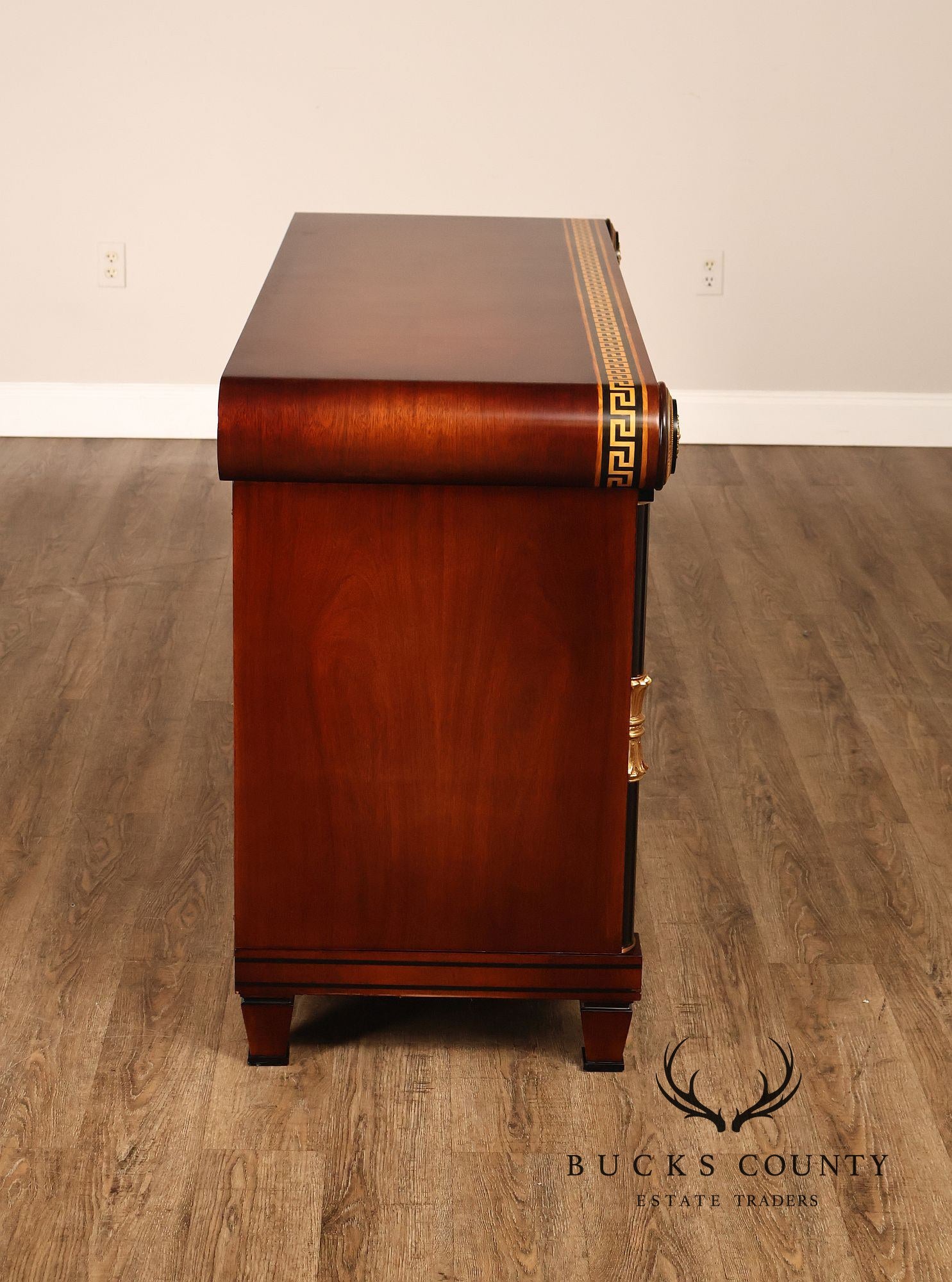 Mariner Neoclassical Empire Style Mahogany Ten Drawer Dresser