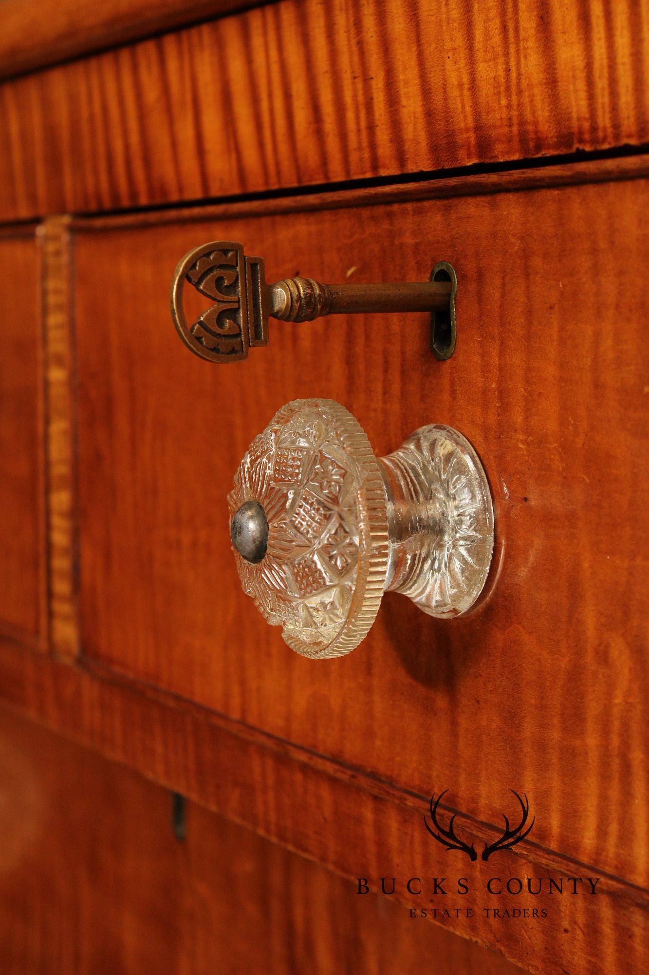 Antique Federal Tiger Maple Chest of Drawers