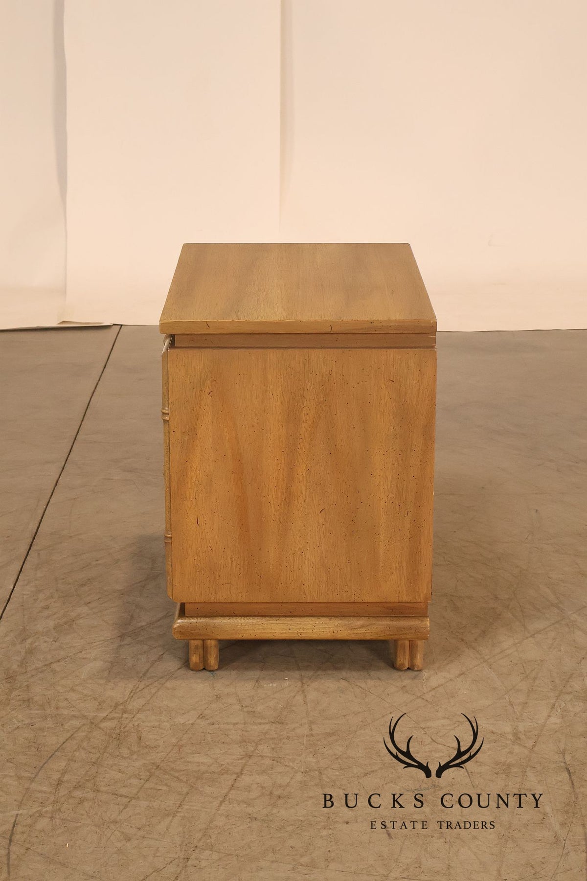 American Of Martinsville Pair Of Faux Bamboo Two-Drawer Nightstands