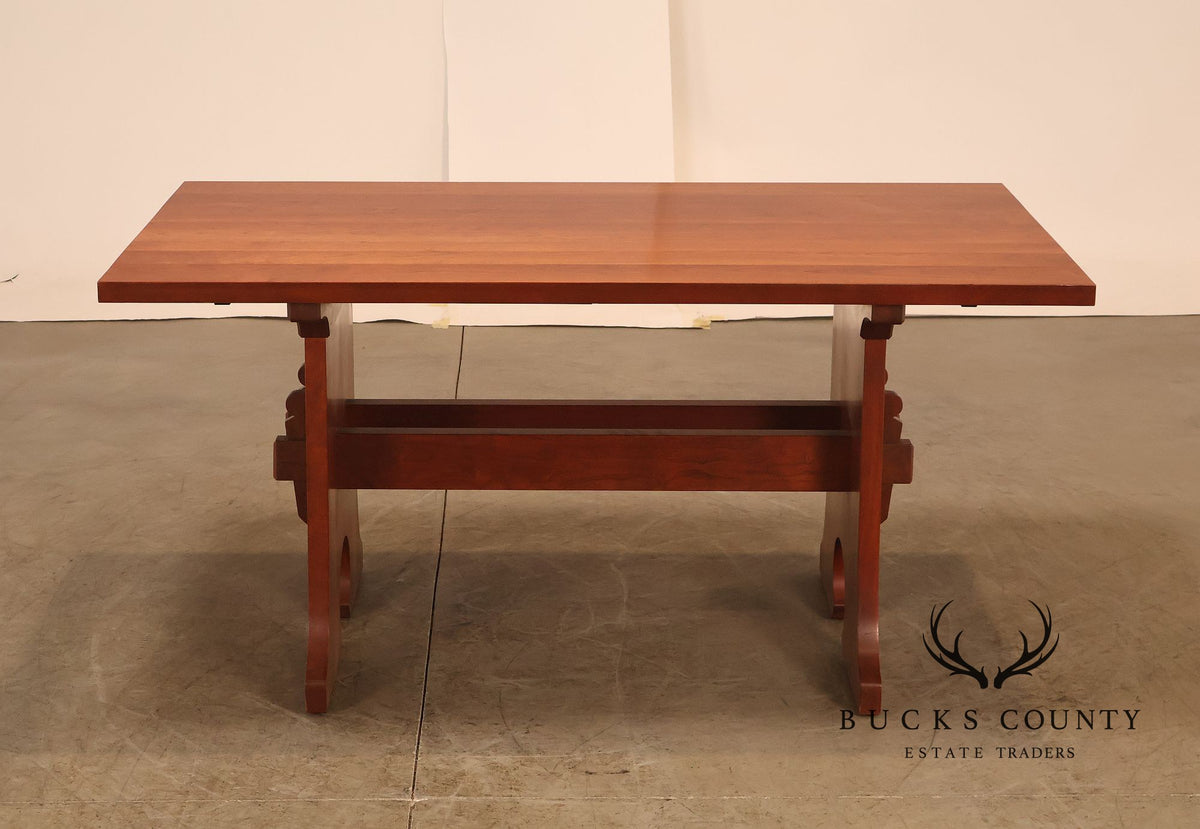 Stickley Mission Collection Cherry Trestle Extension Dining Table