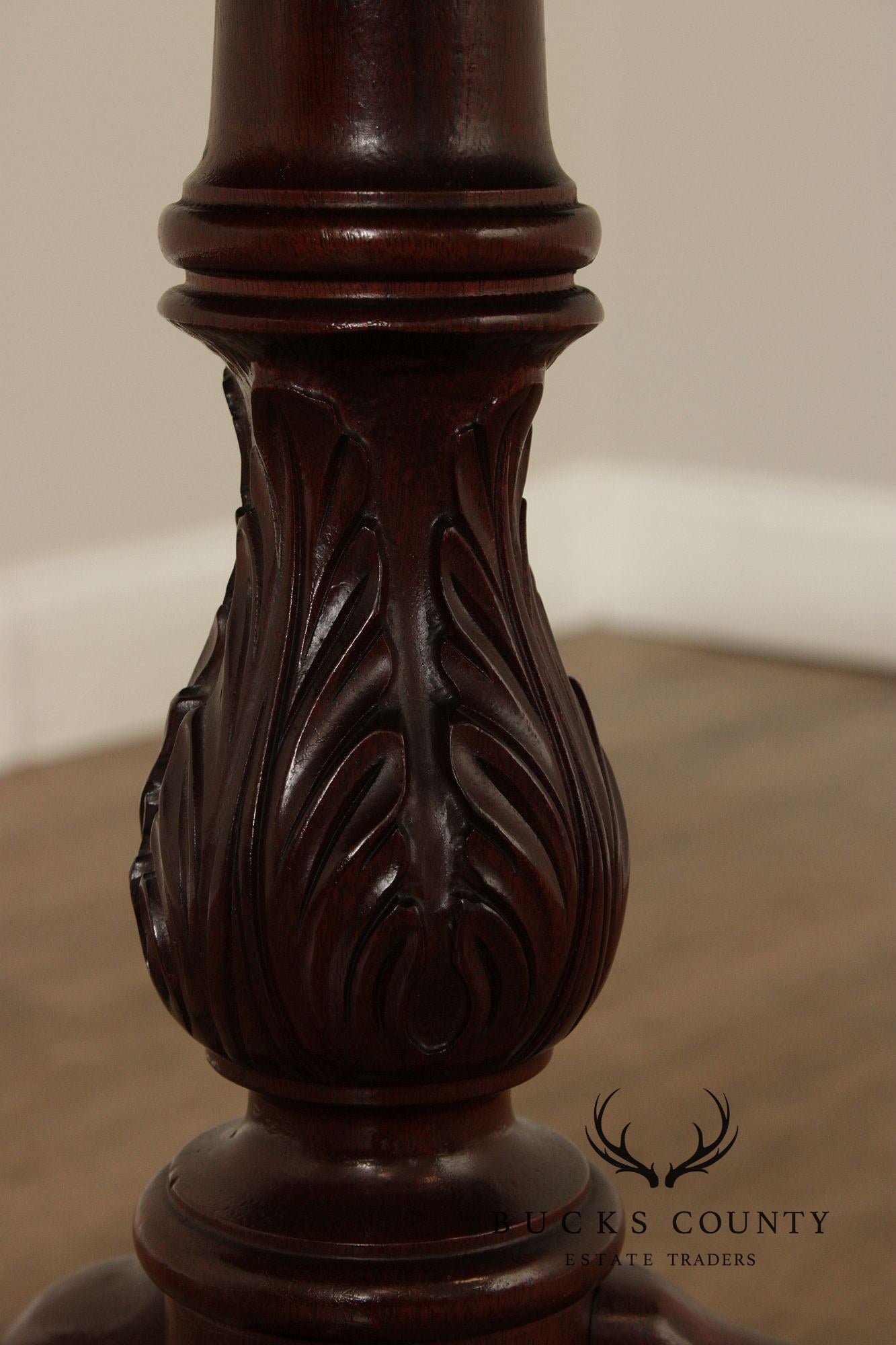 1940's Georgian Style Pair of Mahogany Tilt-Top Pedestal Tables