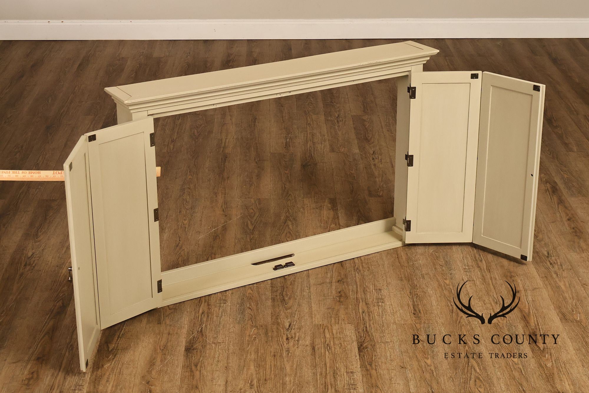 Vintage Ballard Designs Hughes Painted Media Console Cabinet