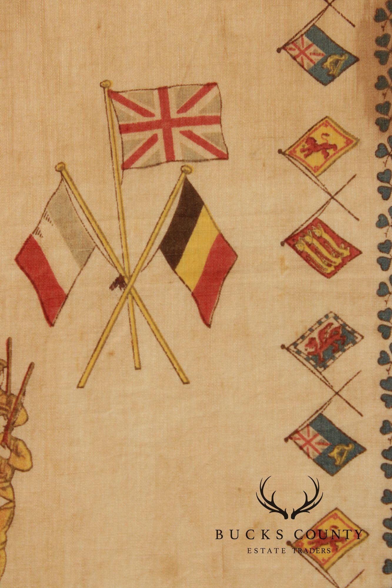 World War I Era Framed Handkerchief