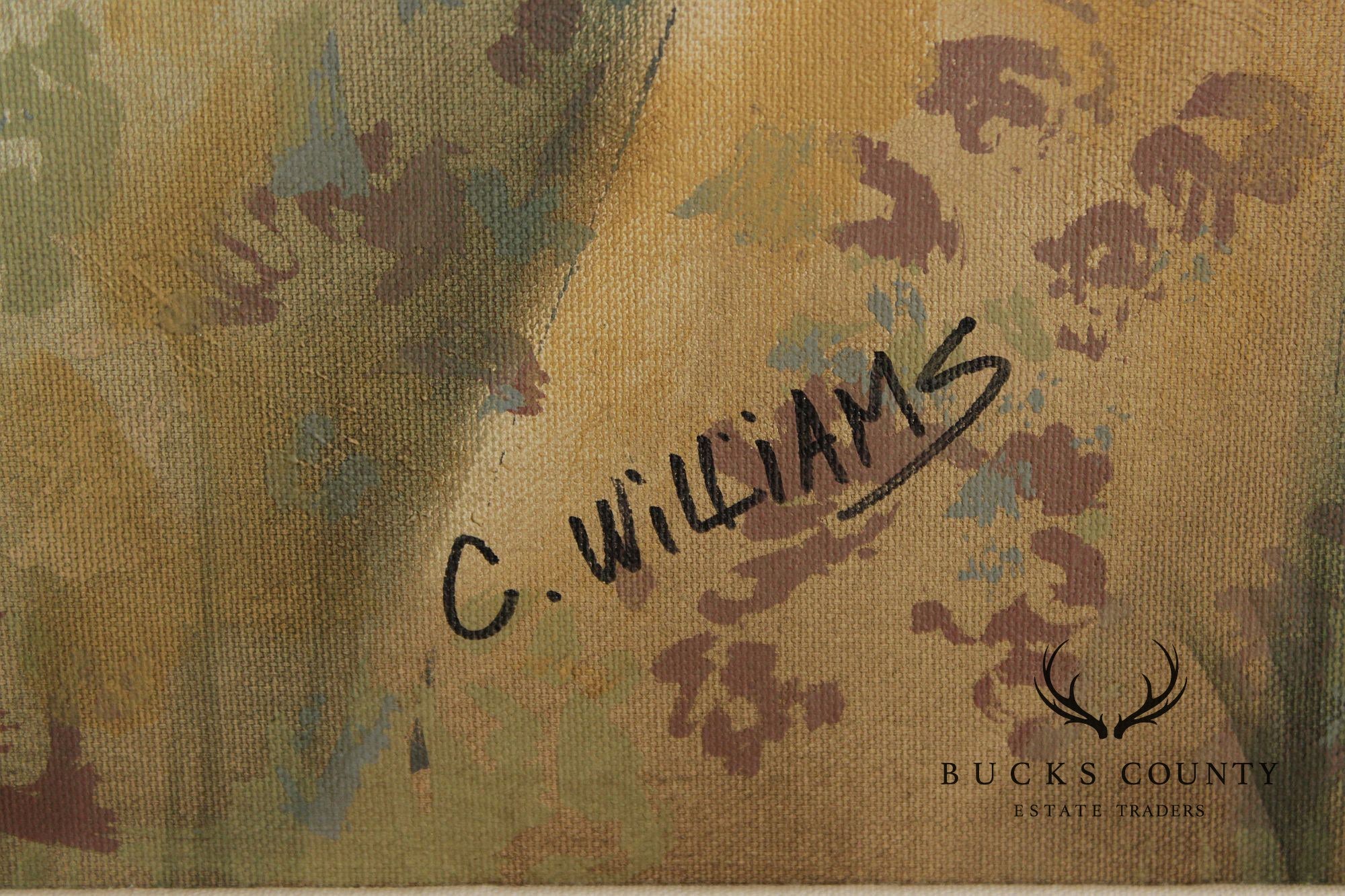 C. Williams Large Framed Oil Painting, White Shirts