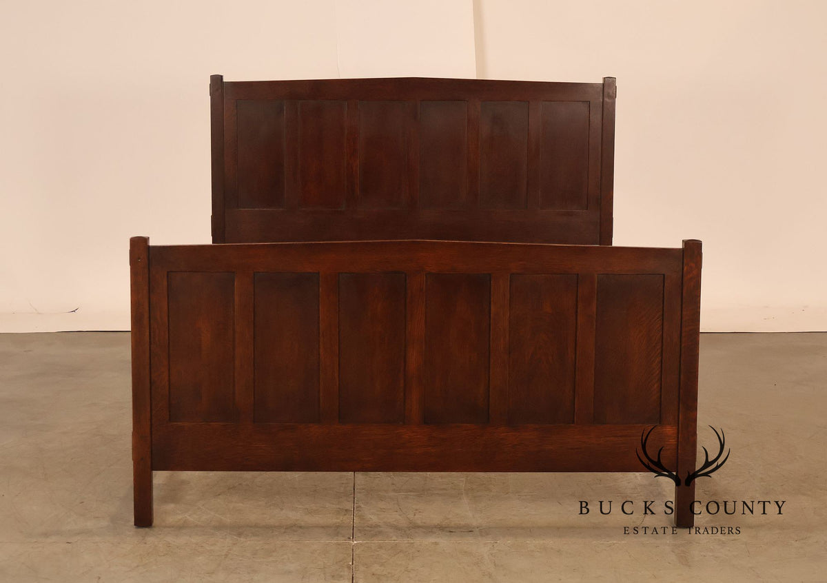 Stickley Mission Collection Oak Panel Queen Bed