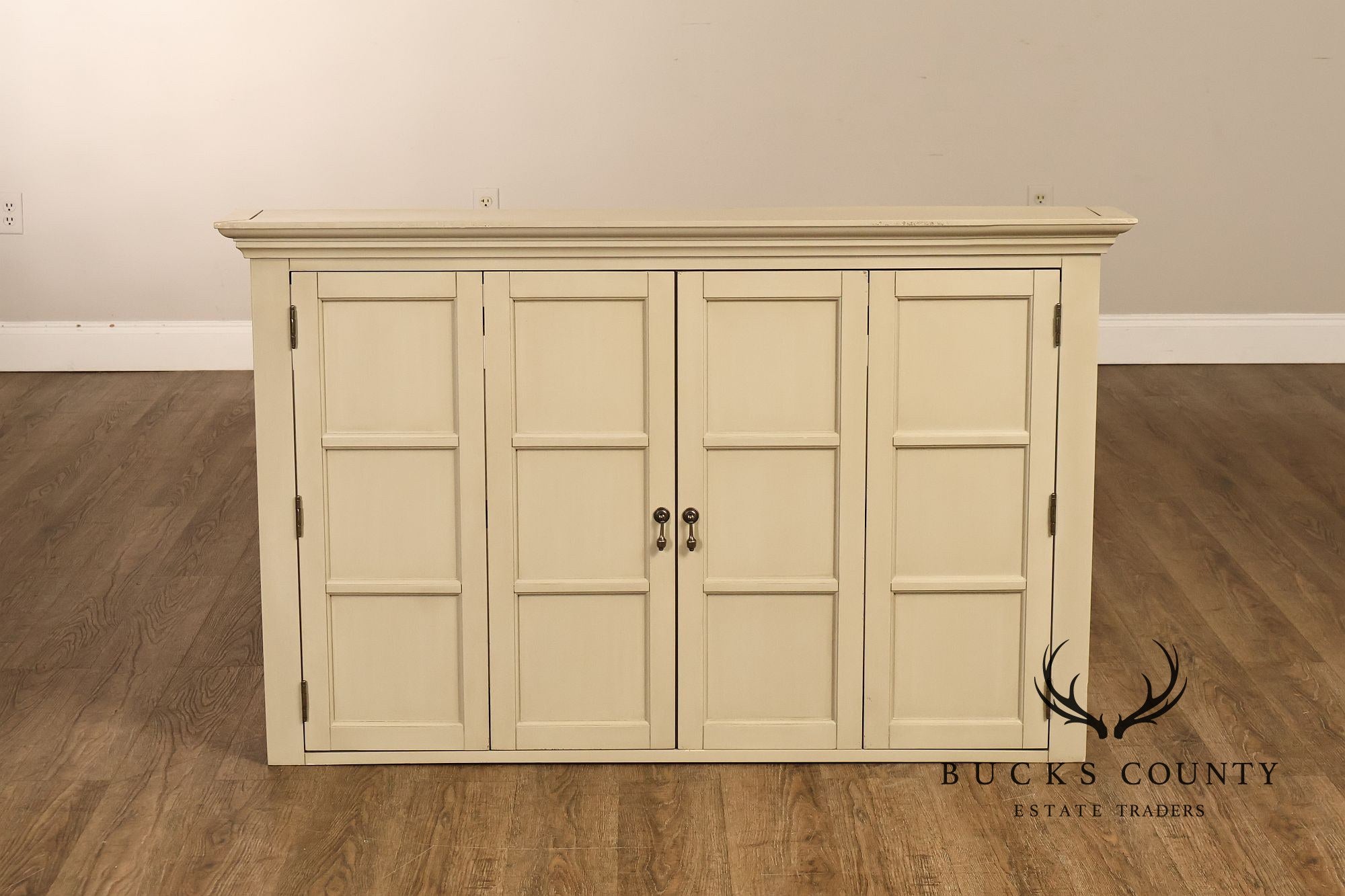 Vintage Ballard Designs Hughes Painted Media Console Cabinet