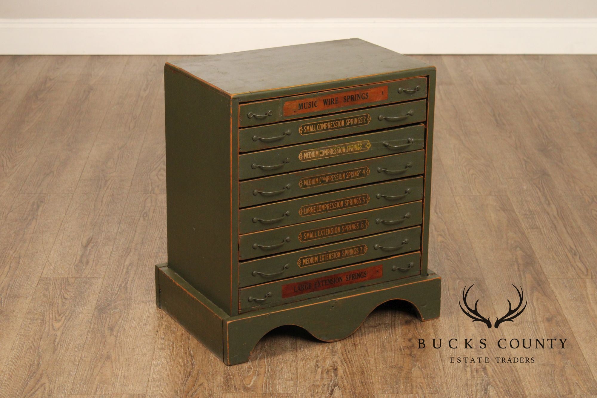 Antique Country Store Compression Spring Cabinet