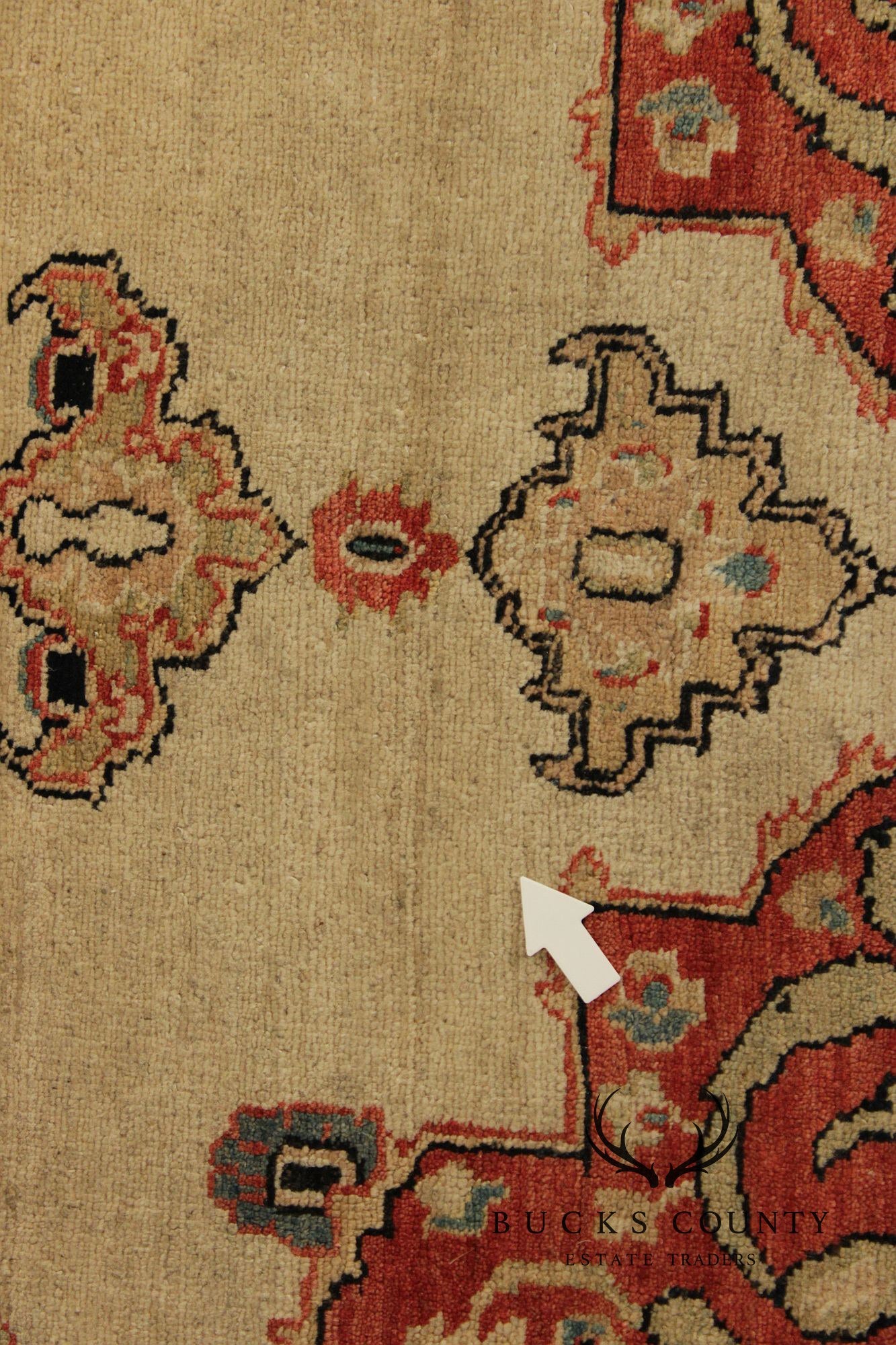 Peshawar Farahan Design Hand-Knotted Wool Area Rug – 6’ x 10’