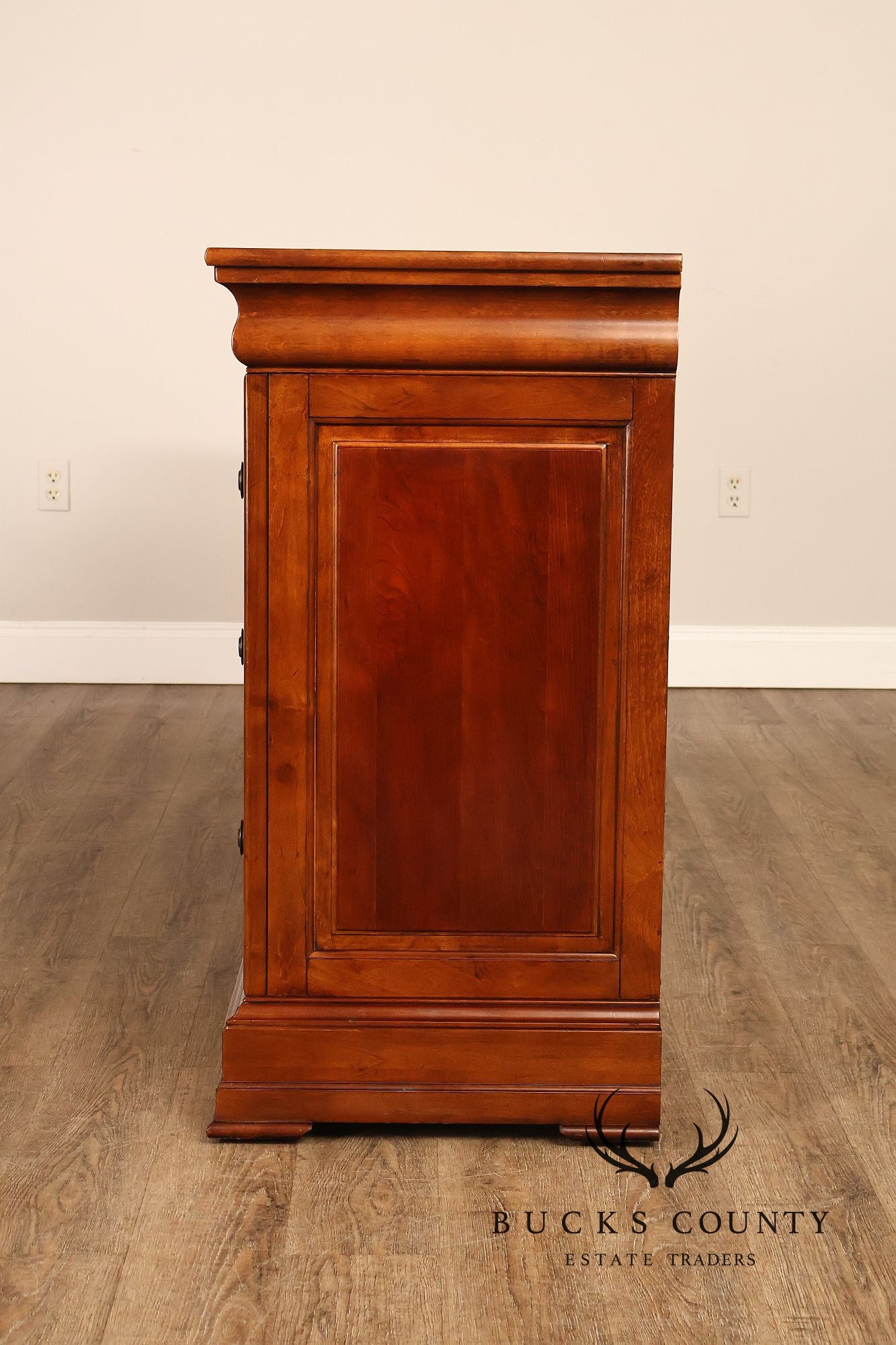 Ethan Allen 'Townhouse' Burlwood Double Dresser