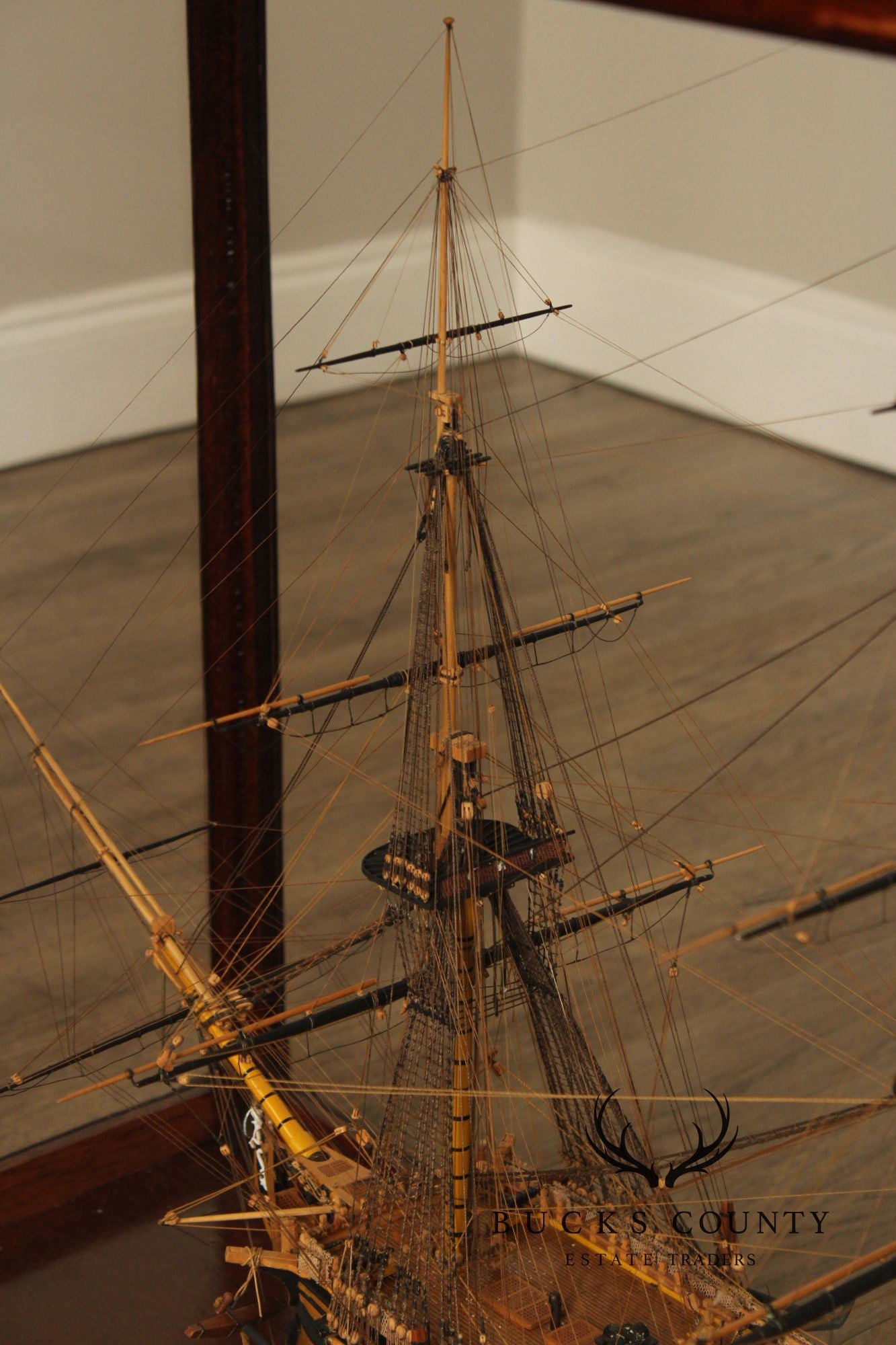 Model Ship 'HMS Victory' In Wooden Display Case