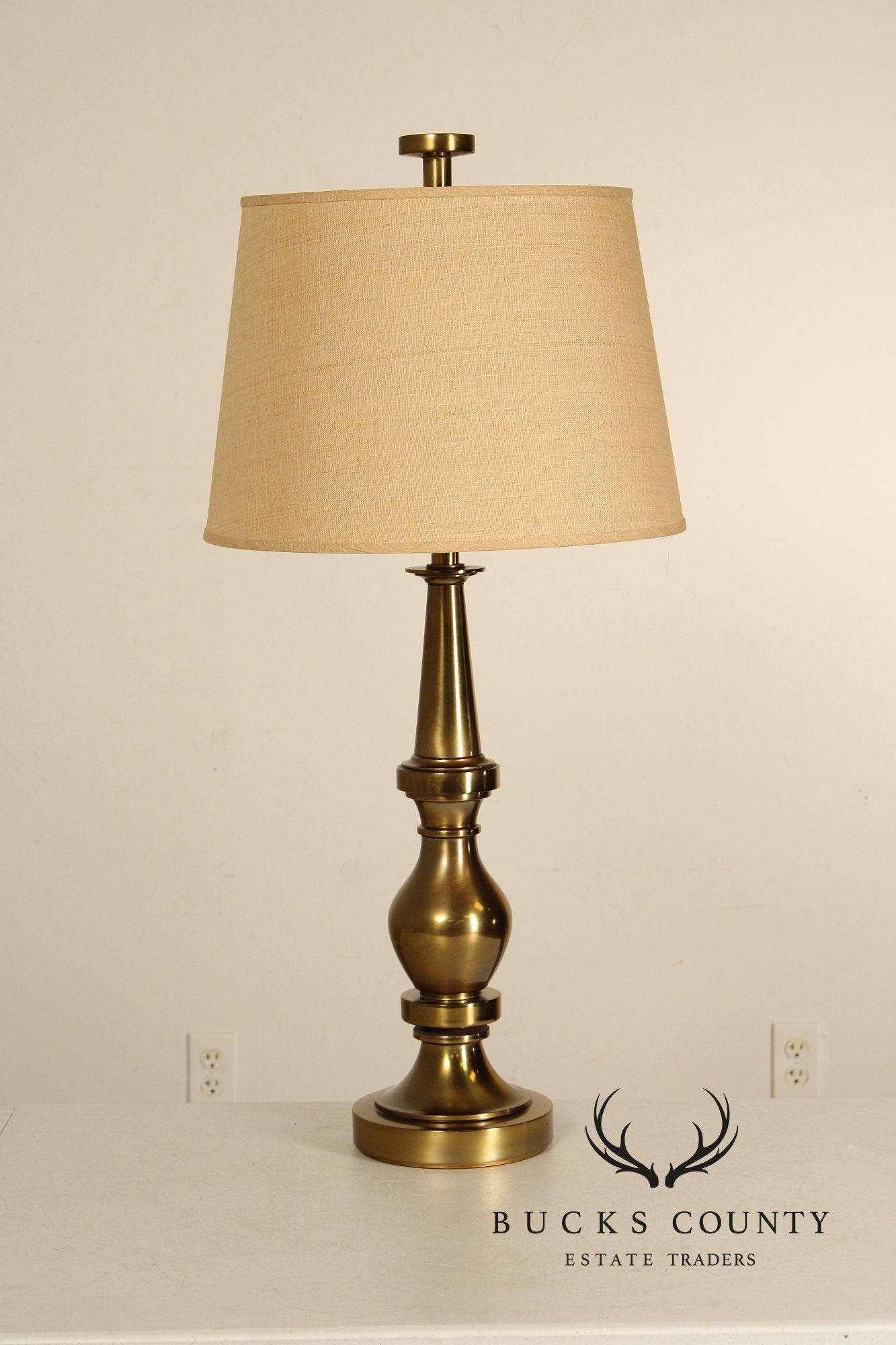 Vintage Stiffel Pair of Brass Baluster Table Lamps