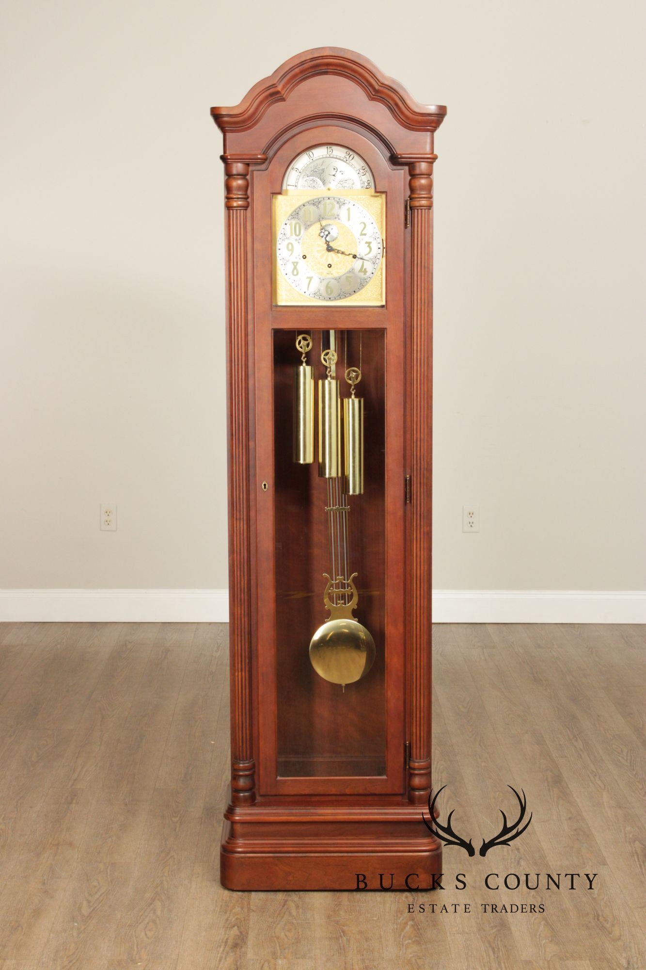 Ridgeway Traditional Cherry Grandfather Clock
