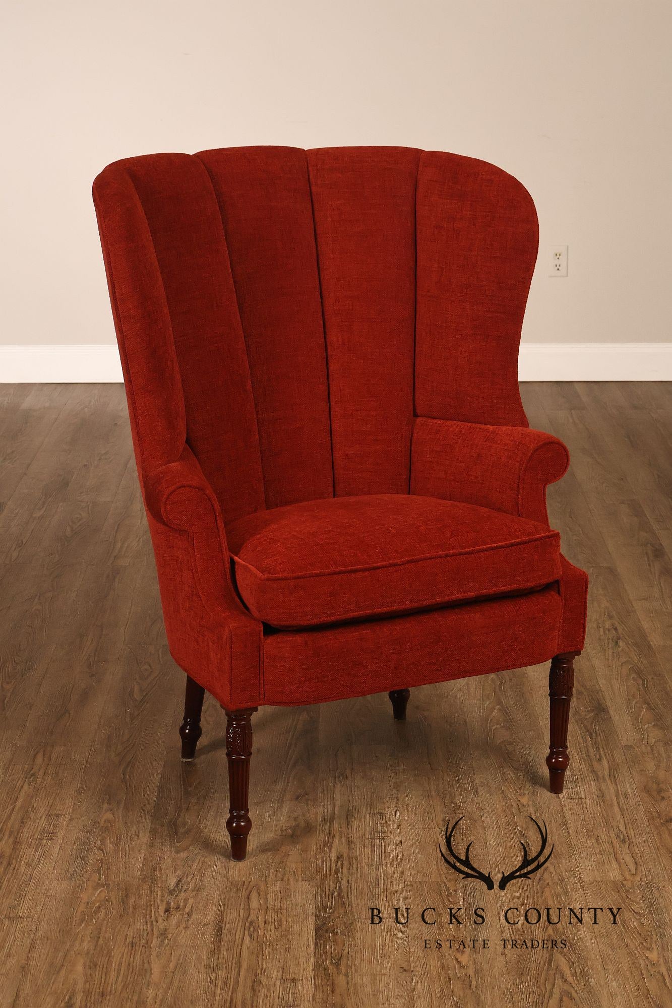 Kindel Grand Rapids Winterthur Collection Mahogany Wing Chair