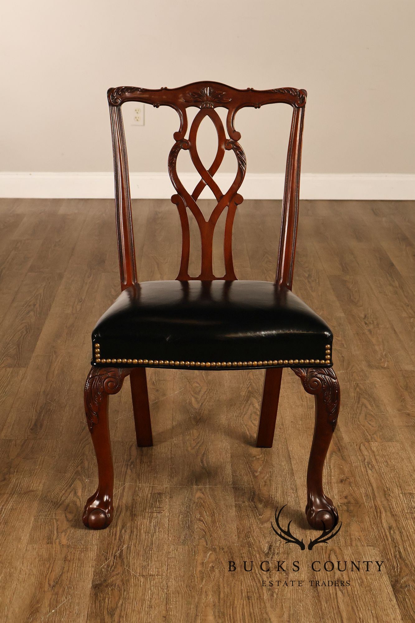 Kindel Chippendale Style Set of Six Mahogany Dining Chairs