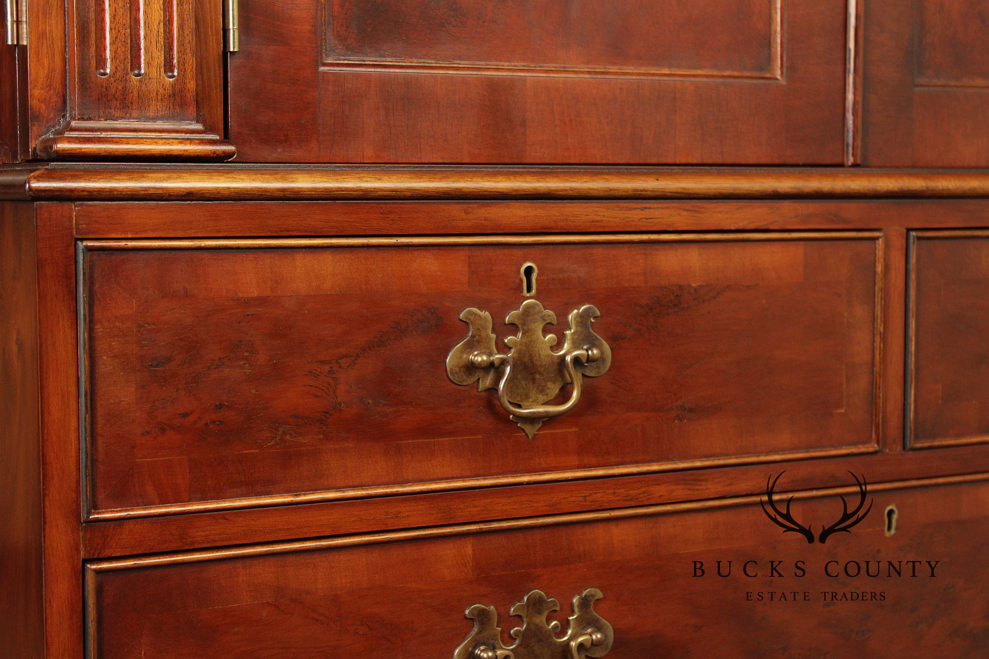 Trosby Furniture English Mahogany Armoire Cabinet