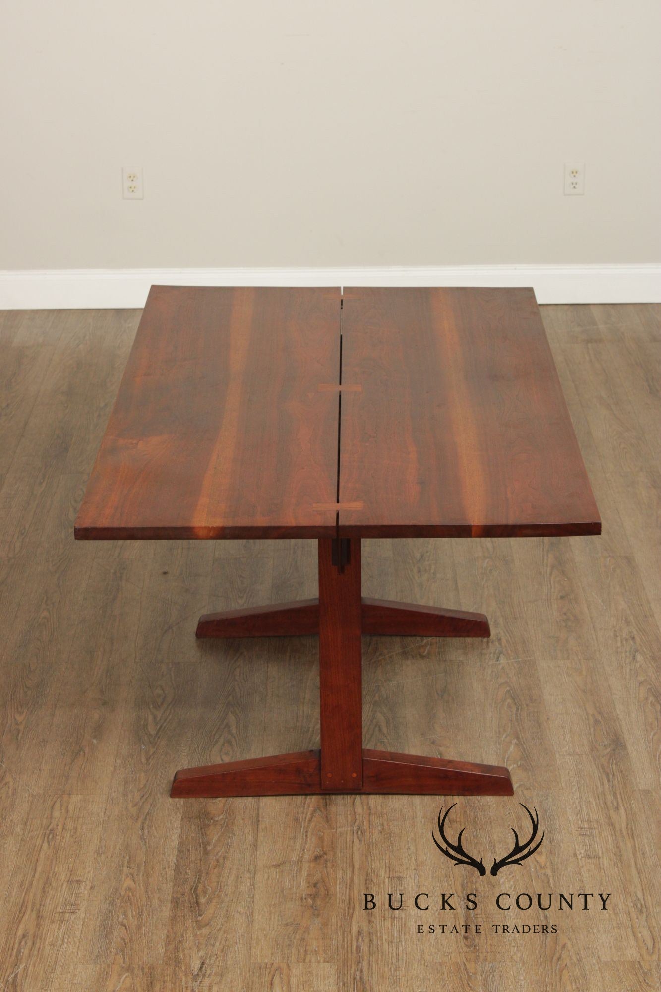 George Nakashima Walnut Trestle Trestle Dining Table Ca. 1962