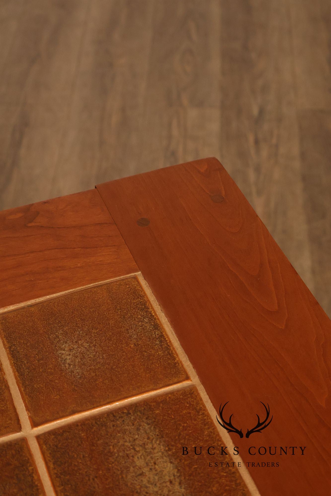 Stickley Mission Collection Pair Of Cherry Tile Top End Tables