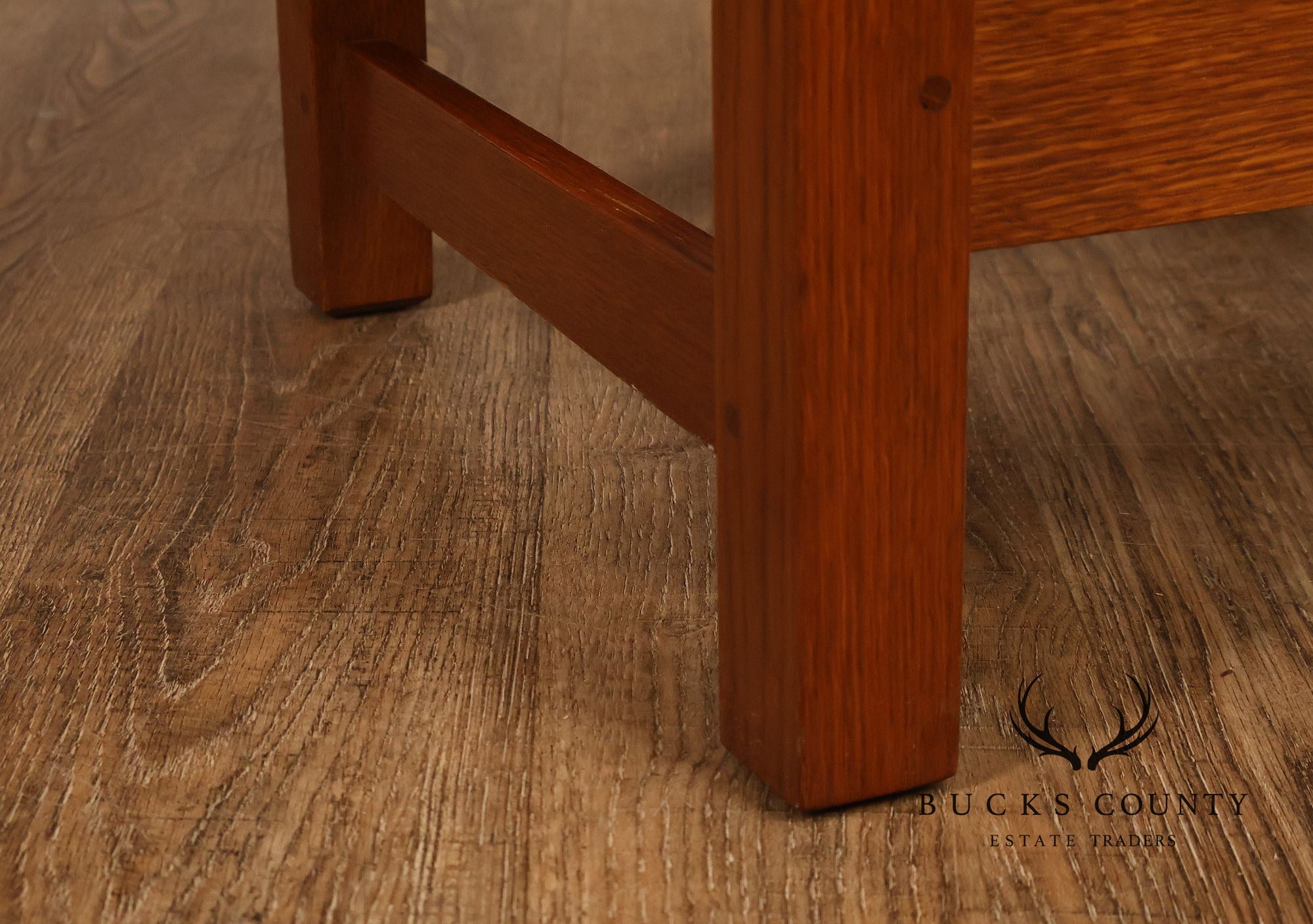 Stickley Mission Collection Set Of Four Oak Dining Side Chairs