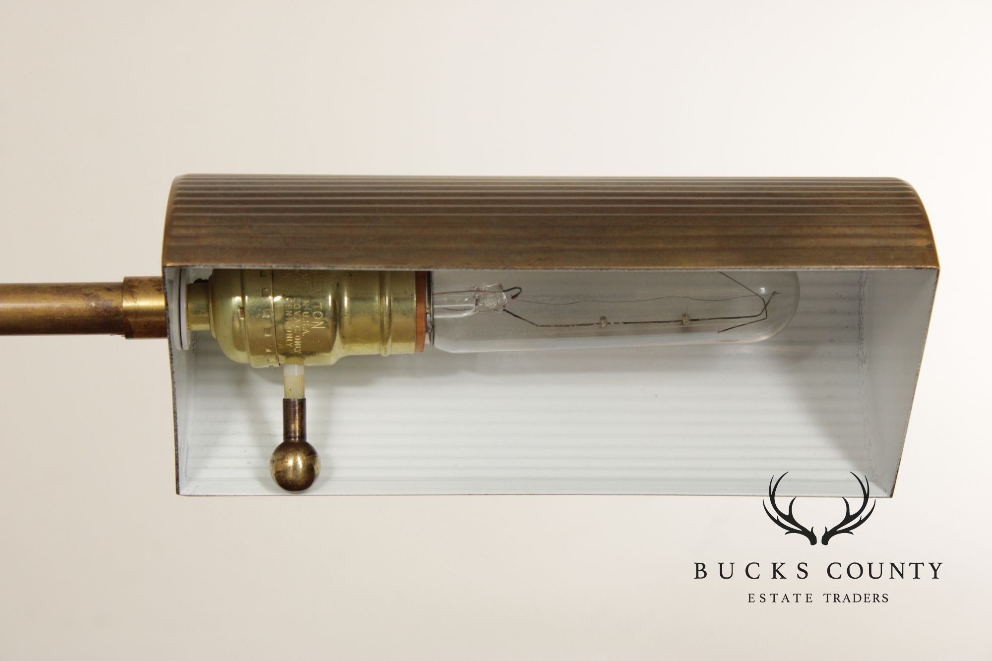 Leviton Mid-Century Modern Style Brass Adjustable Floor Lamp