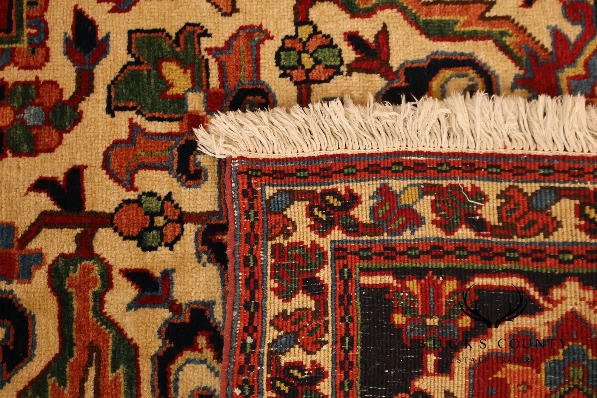 Persian Heriz Hand Knotted Wool Room Size Rug 9' x 13'