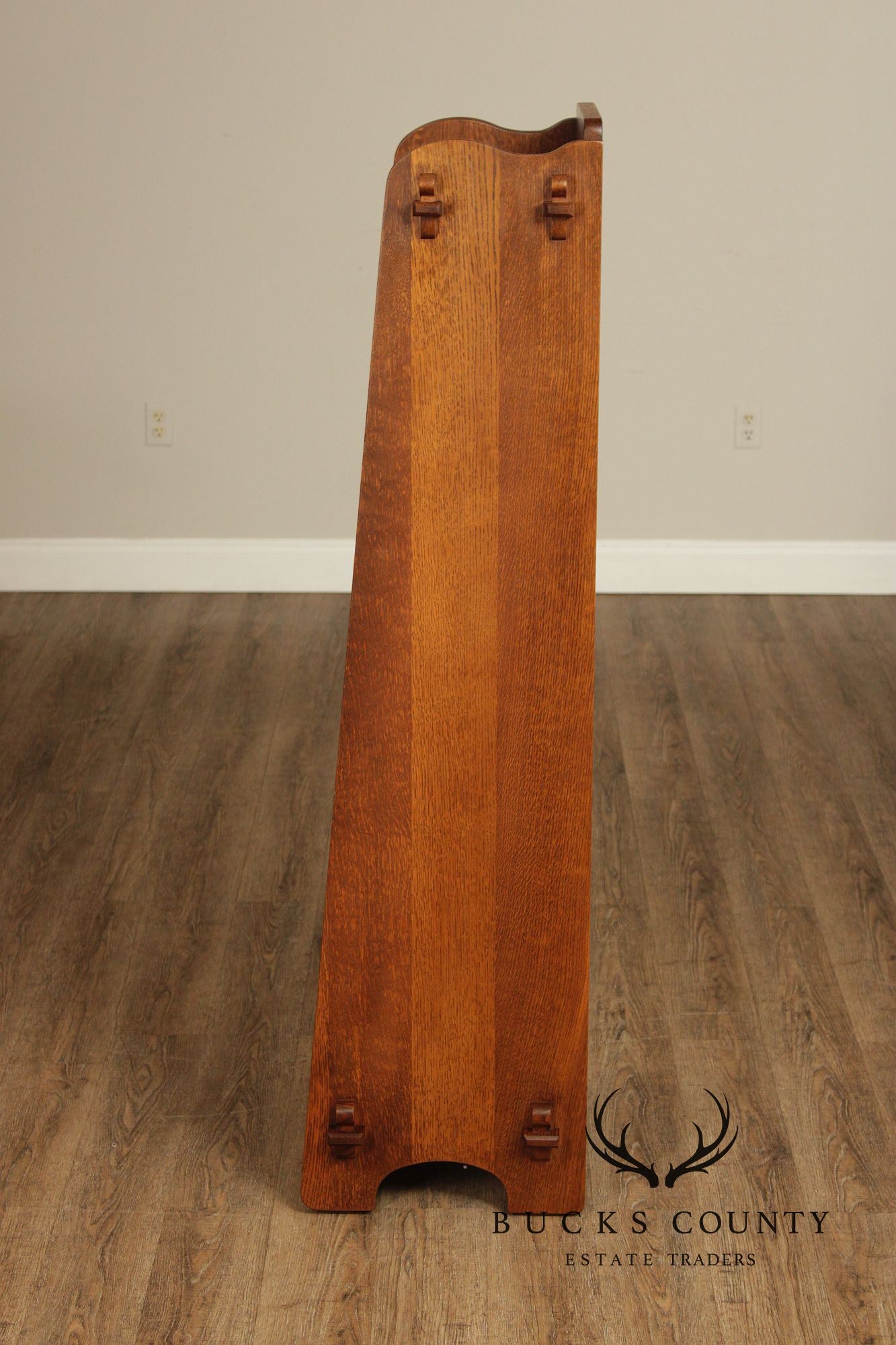 Warren Hile Studio Mission Style Quarter Sawn Oak Tapered Bookcase