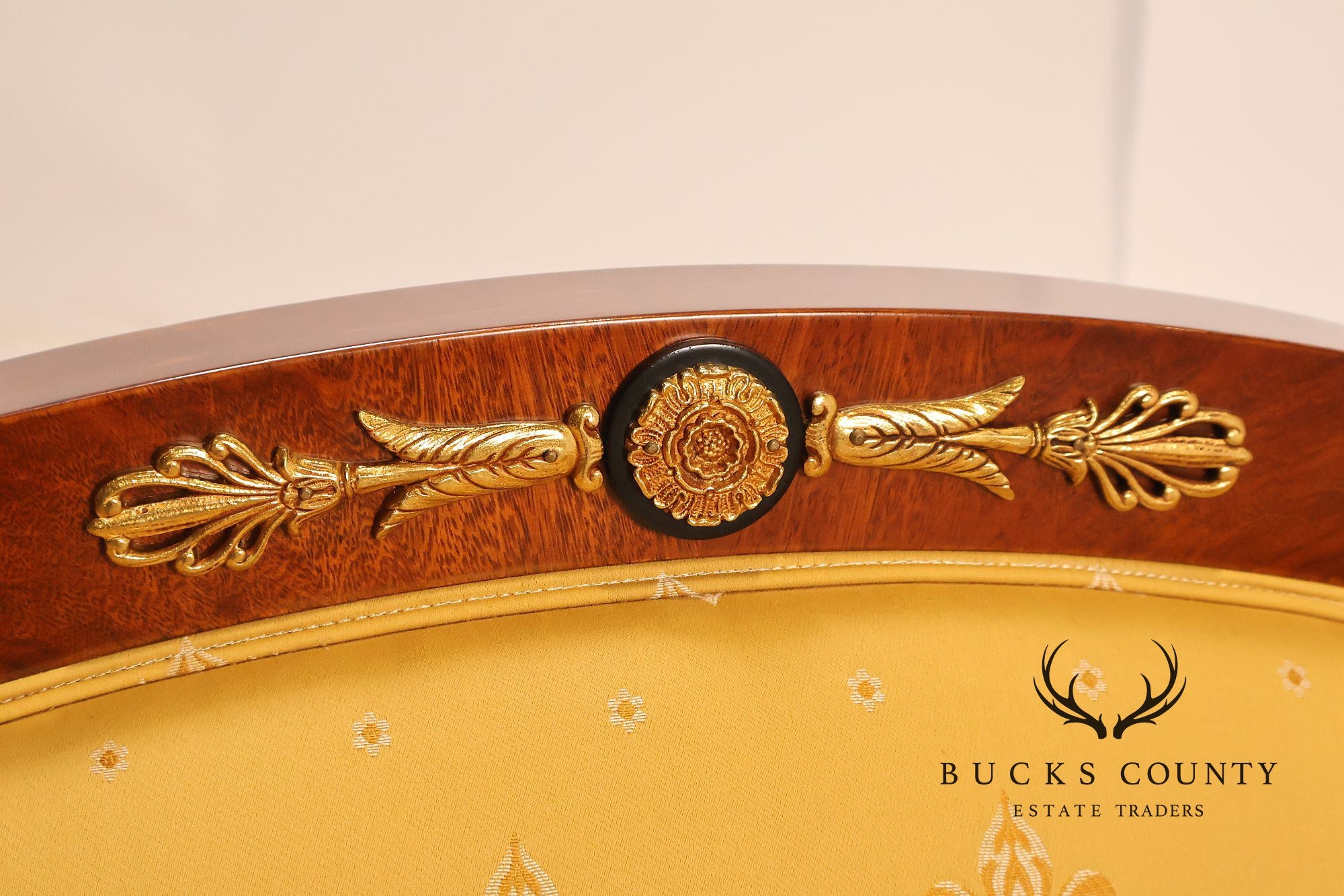 Empire Style Mahogany Armchair With Gilt Bronze Mounts