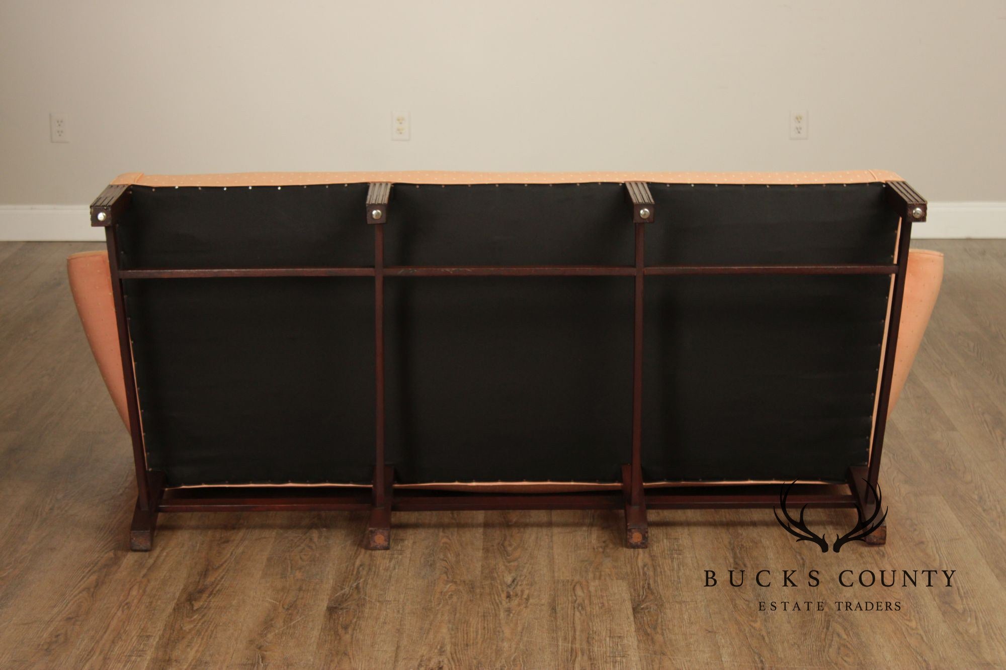 Chippendale Style Vintage Mahogany Camelback Sofa