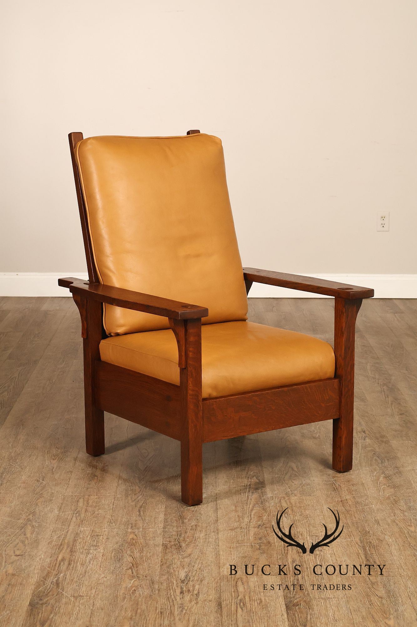 Gustav Stickley Antique Mission Oak Morris Chair Model 346
