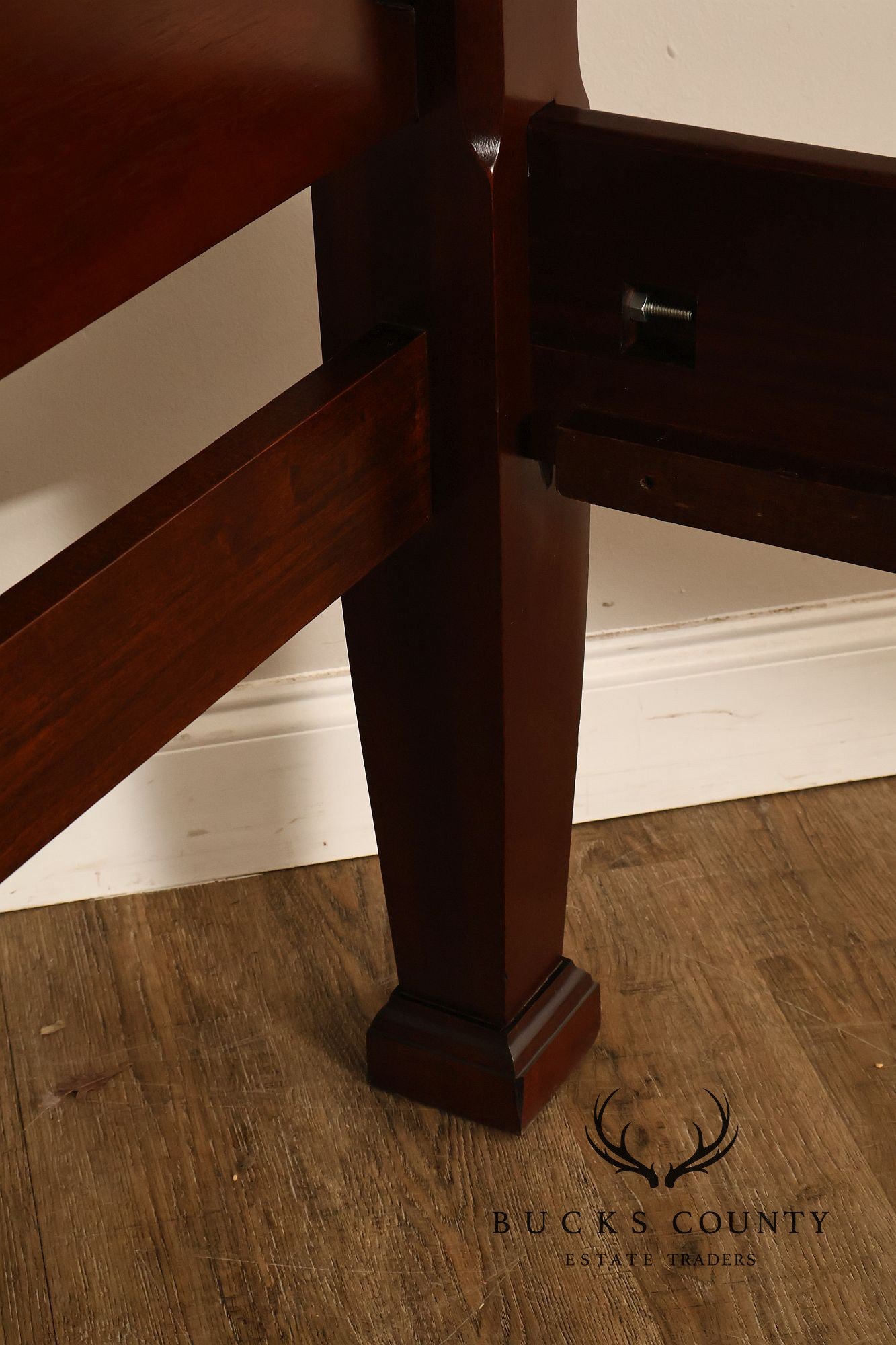 Lexington Queen Size Solid Mahogany Rice Carved Poster Bed