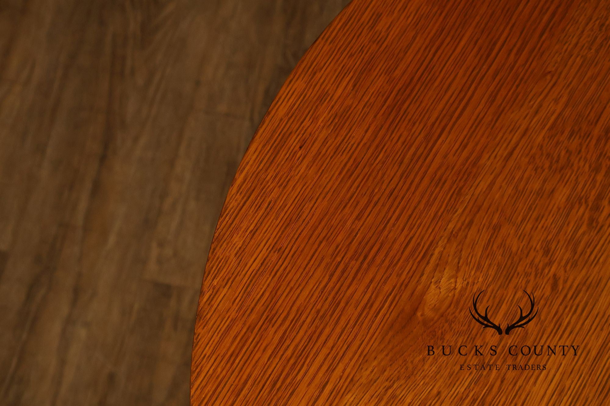 Stickley Mission Collection Oak Round Lamp Table