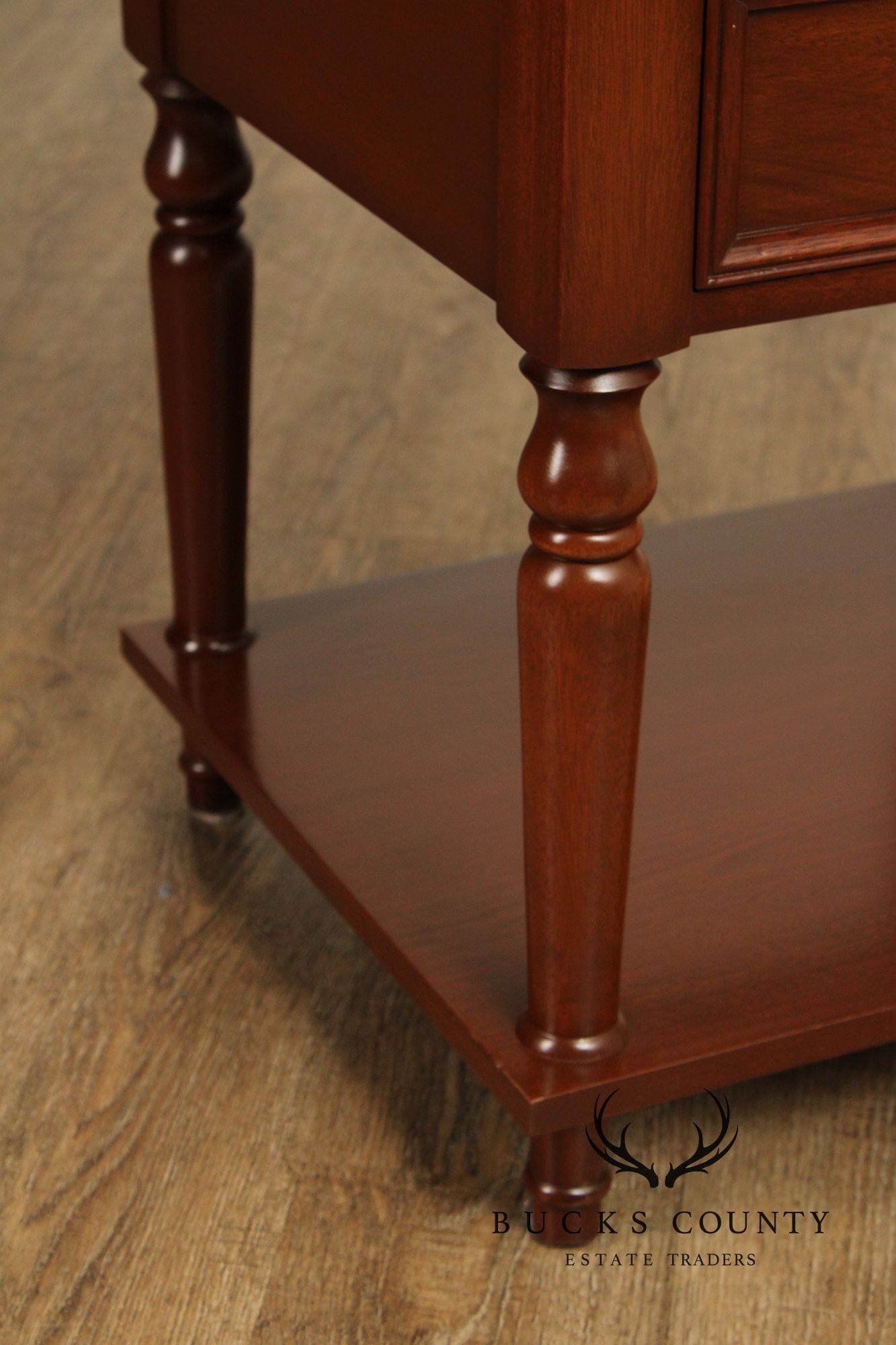Traditional Style Two Drawer Mahogany Nightstand