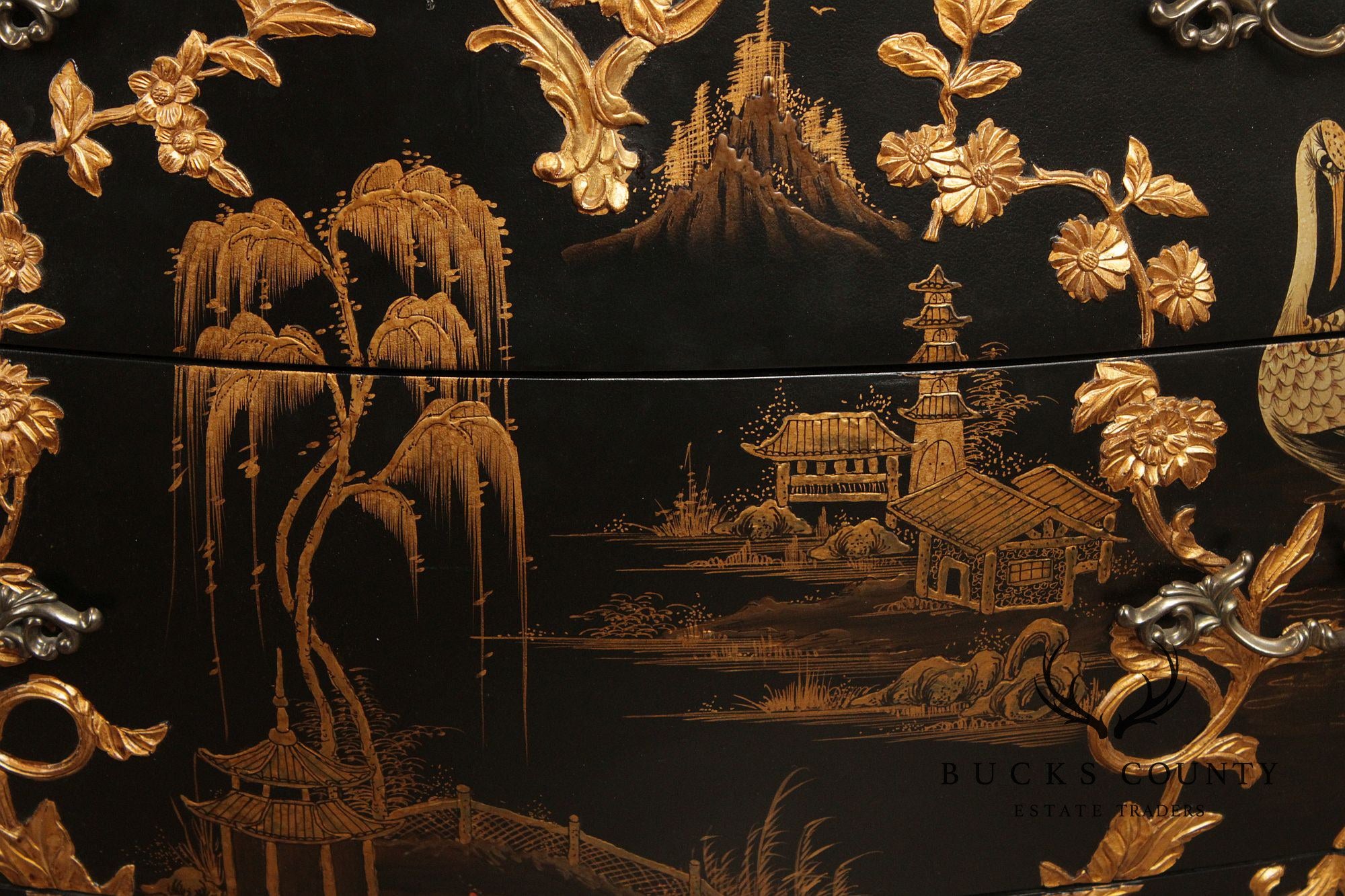 French Louis XV Style Ormolu Mounted Chinoiserie Commode