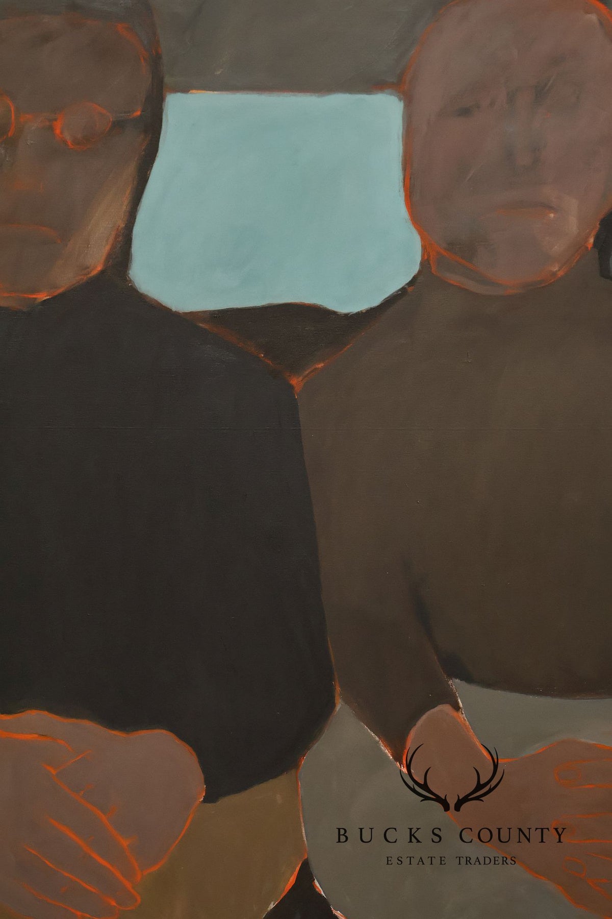 Anne Copper Dobbins Oil Painting, 'Artist and Her Husband'