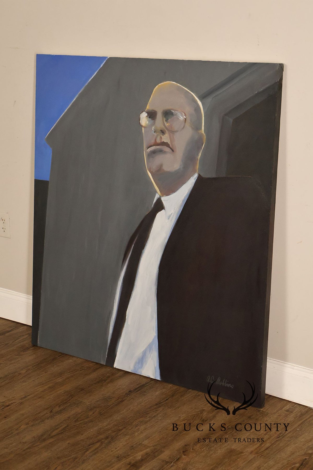 Anne Cooper Dobbins Oil Painting, 'The Contractor'