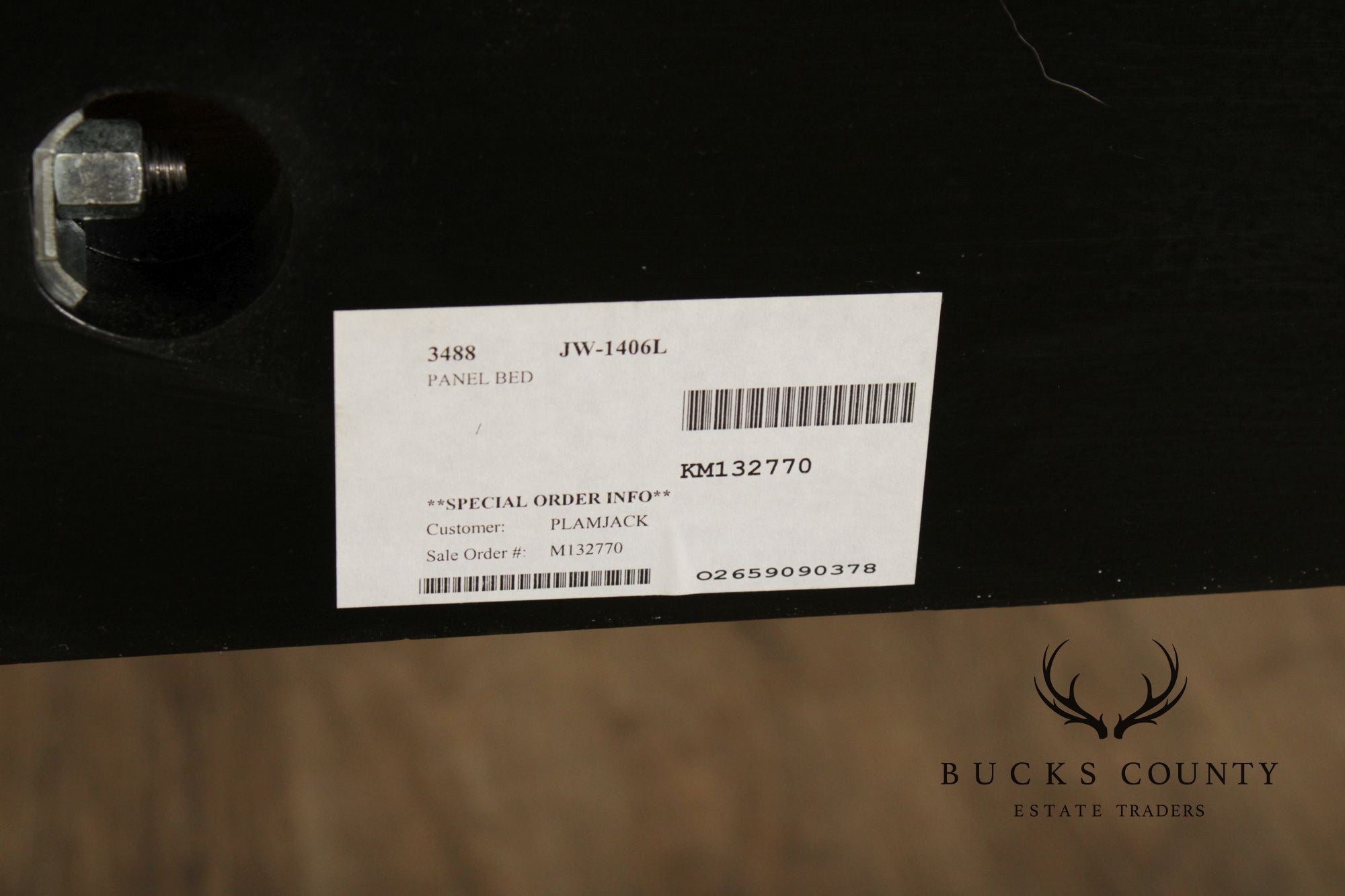 Stickley John Widdicomb Collection Ebonized King Panel Bed