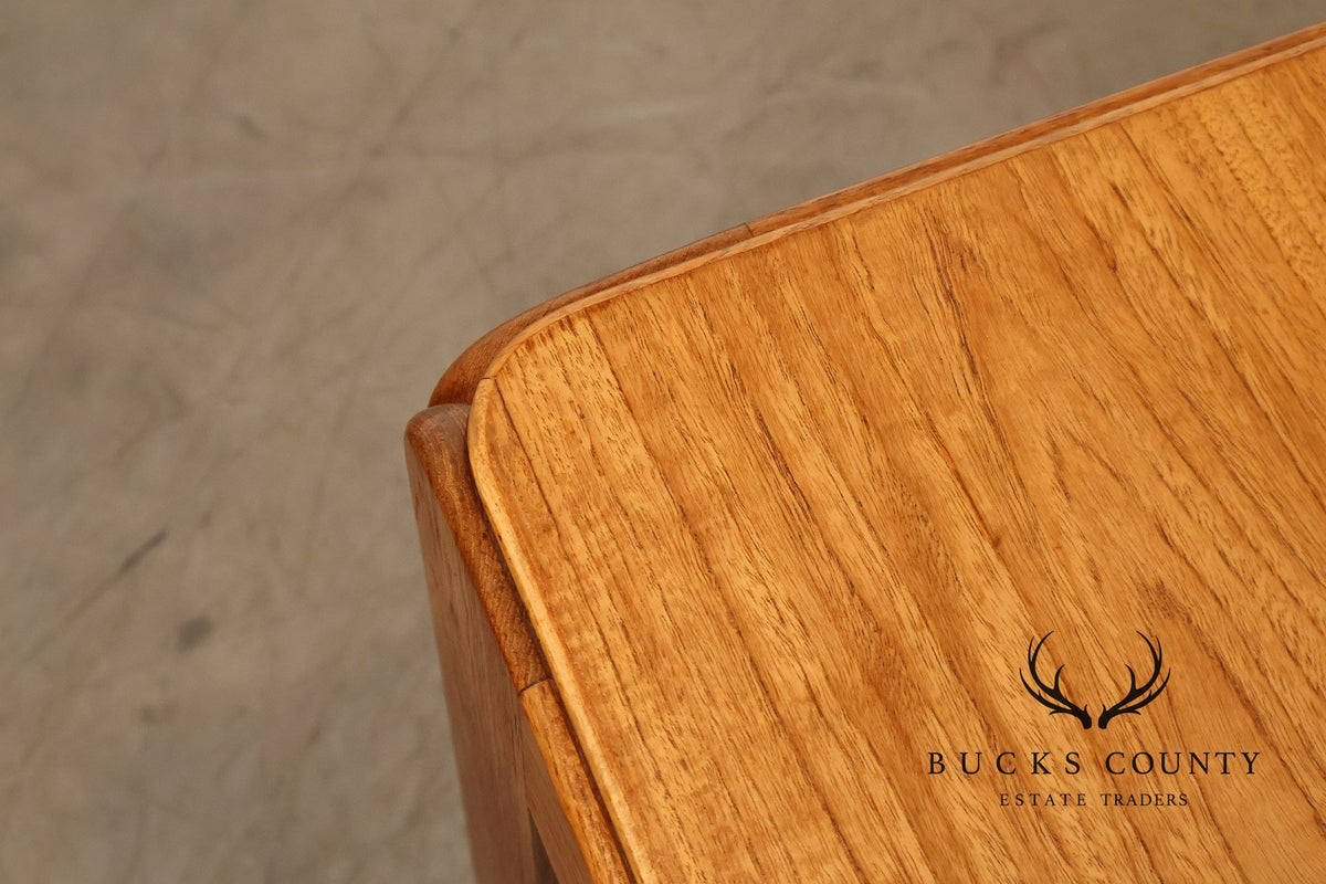 N. Eilersen A/S Danish Modern Teak Extension Dining Table With Two Leaves