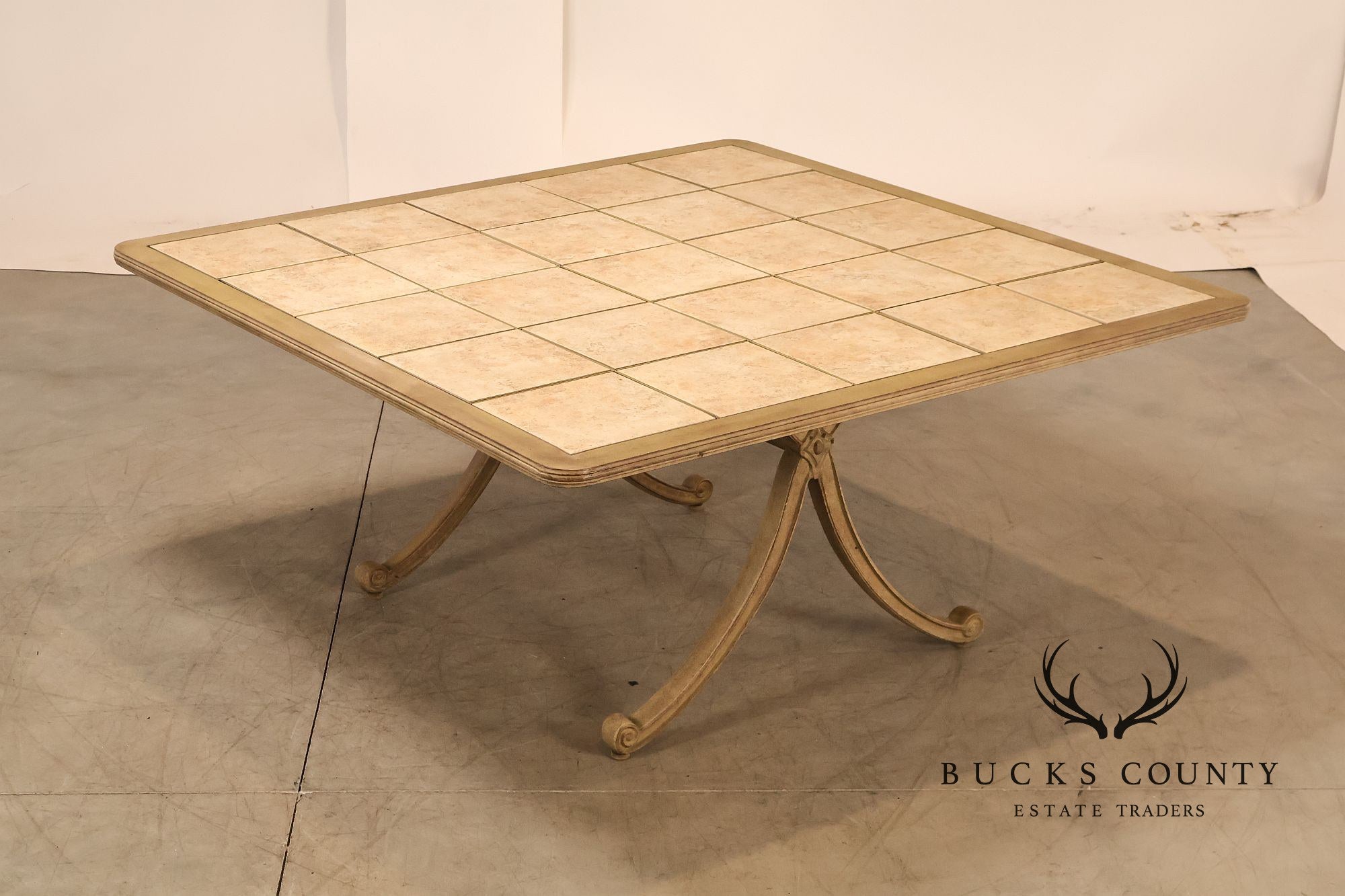 Woodard 'Landgrave' Outdoor Patio Tile-Top Dining Table