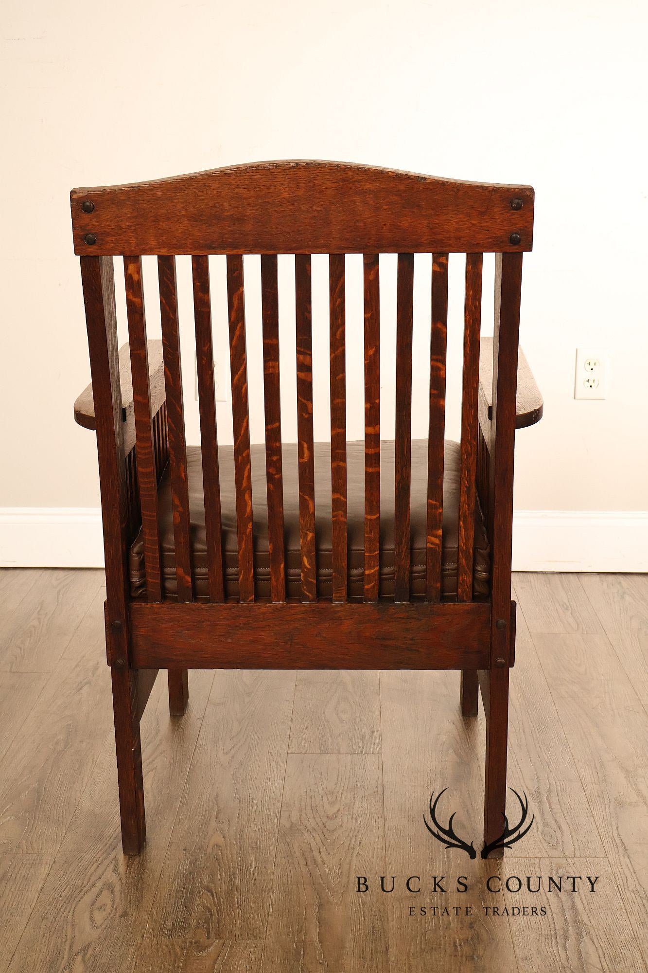 Michigan Chair Company Arts And Crafts Oak Armchair