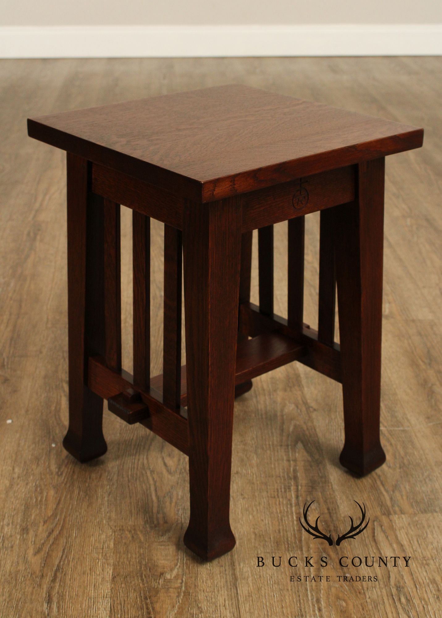 Stickley Mission Collection Oak Roycroft Tabouret Table