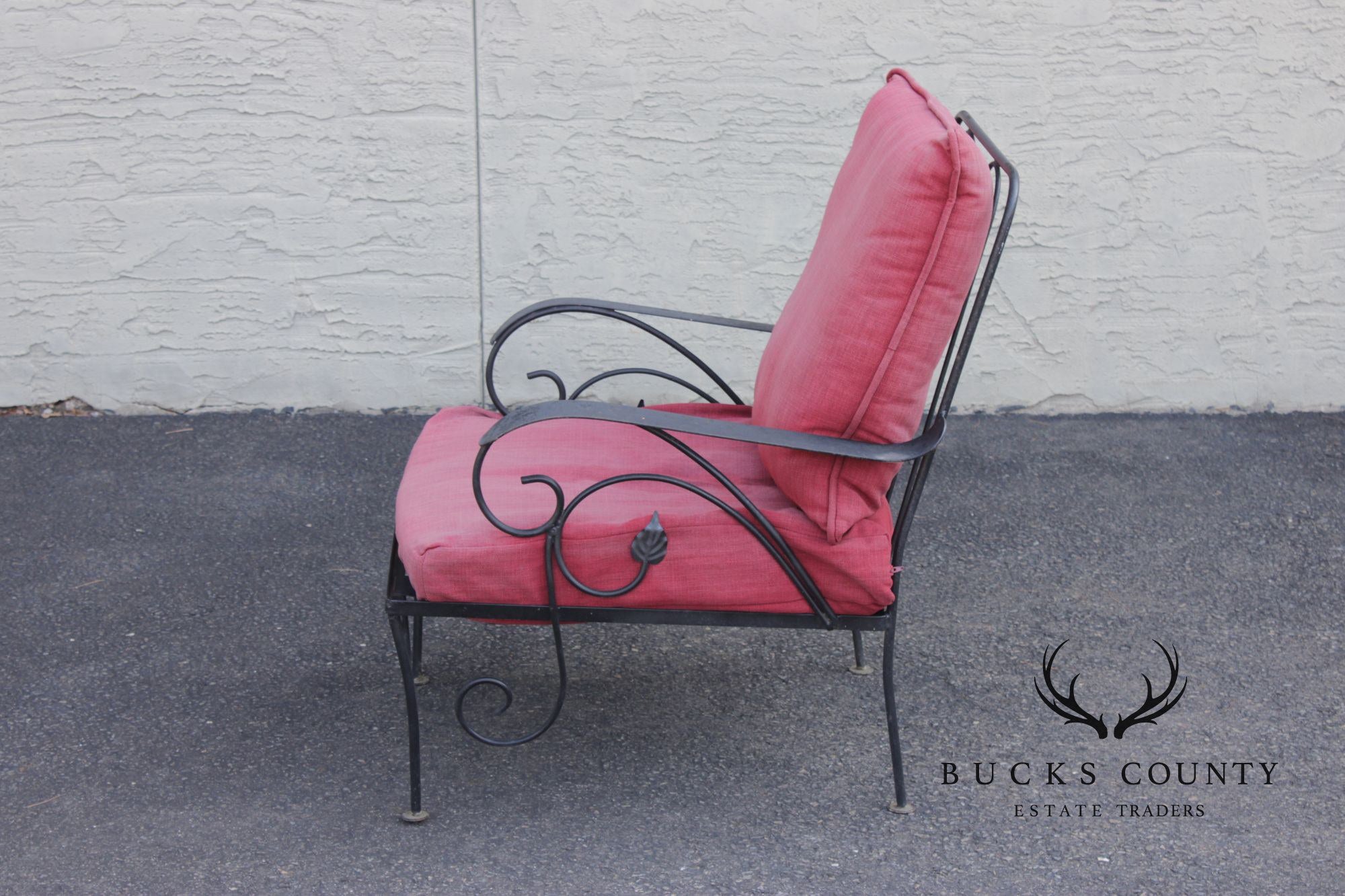 Vintage Wrought Iron Patio Or Garden Lounge Chair
