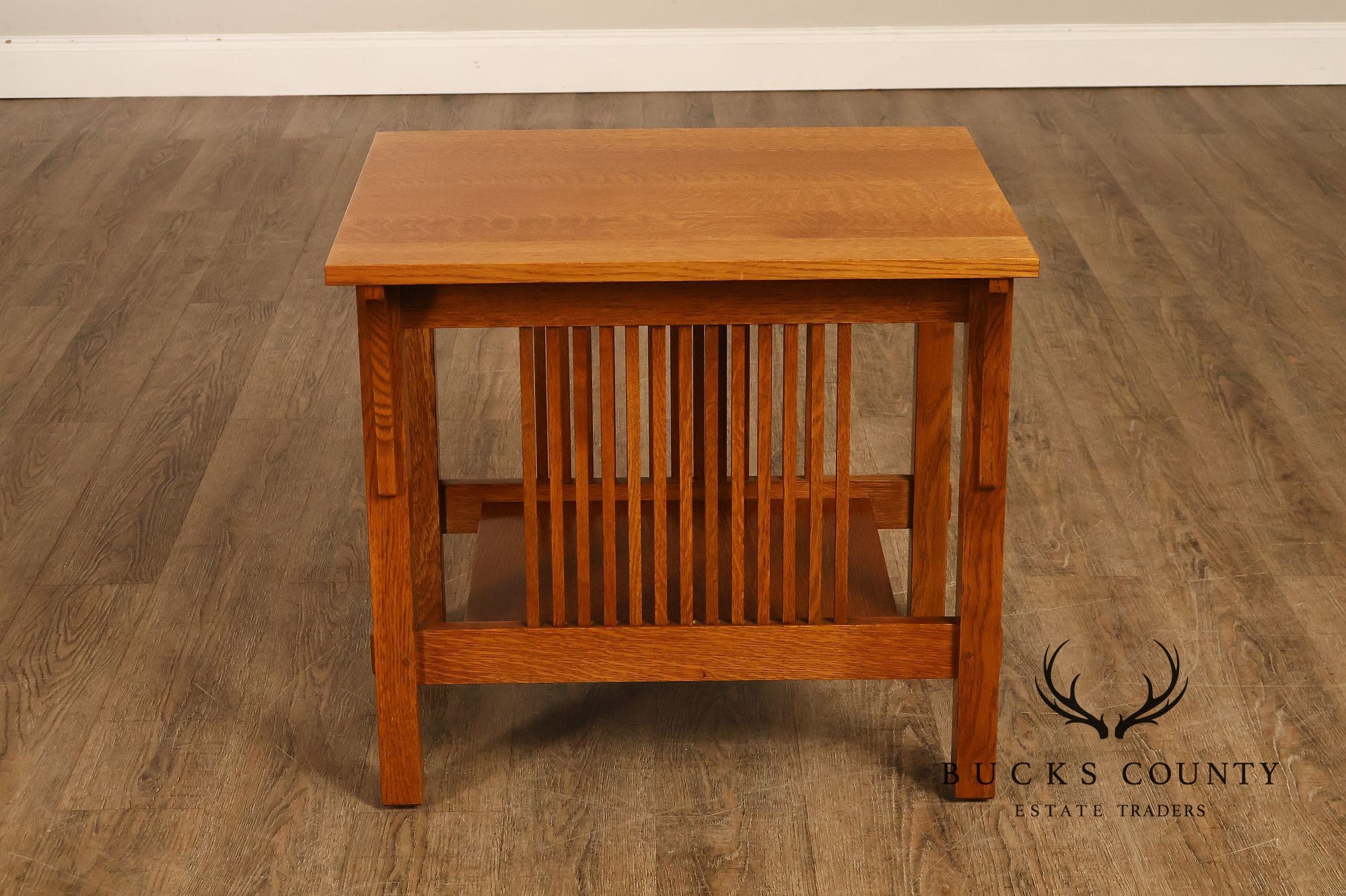 Stickley Mission Collection Oak Spindle Lamp Table